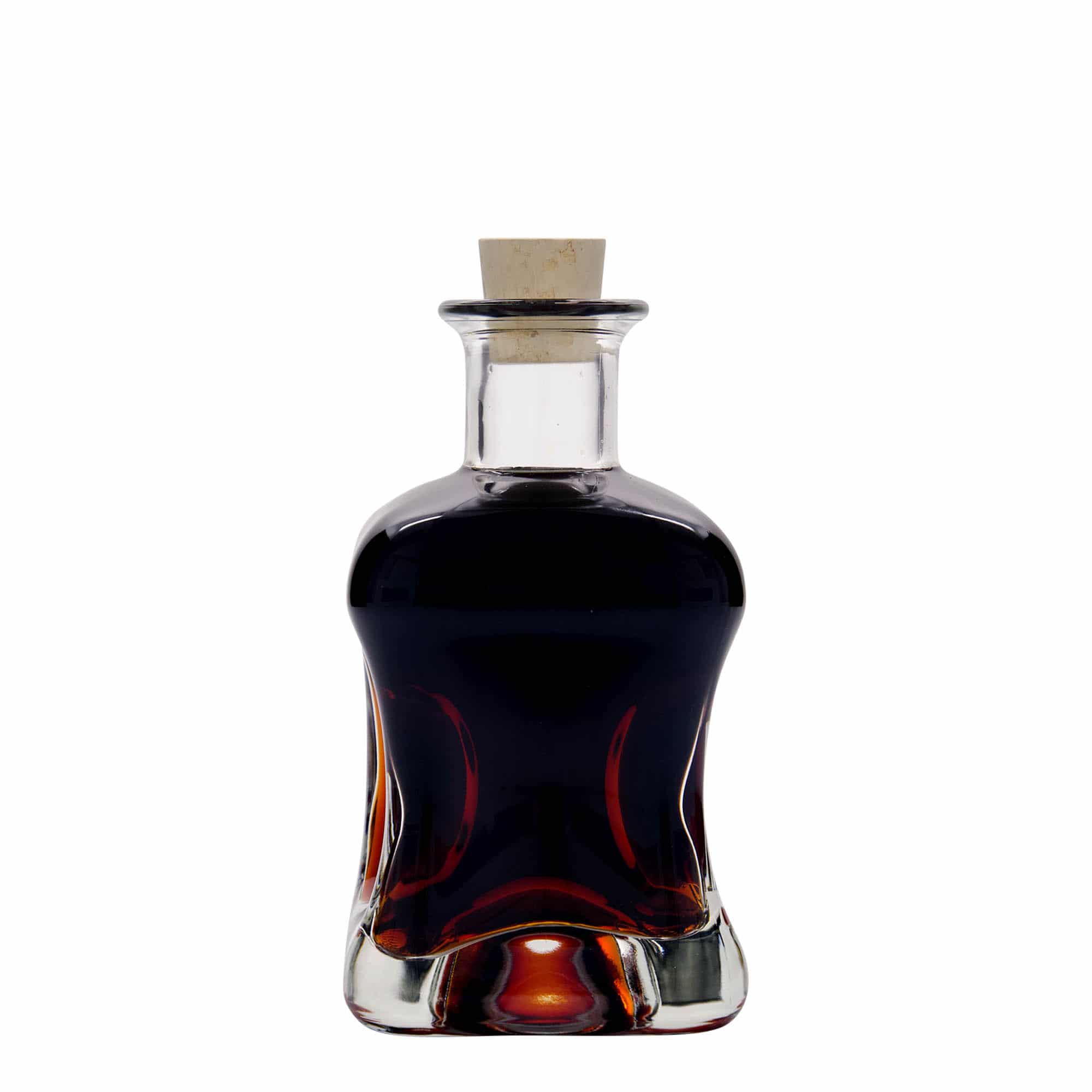350 ml üveges palack 'Dublin', négyzet alakú, nyak: parafa