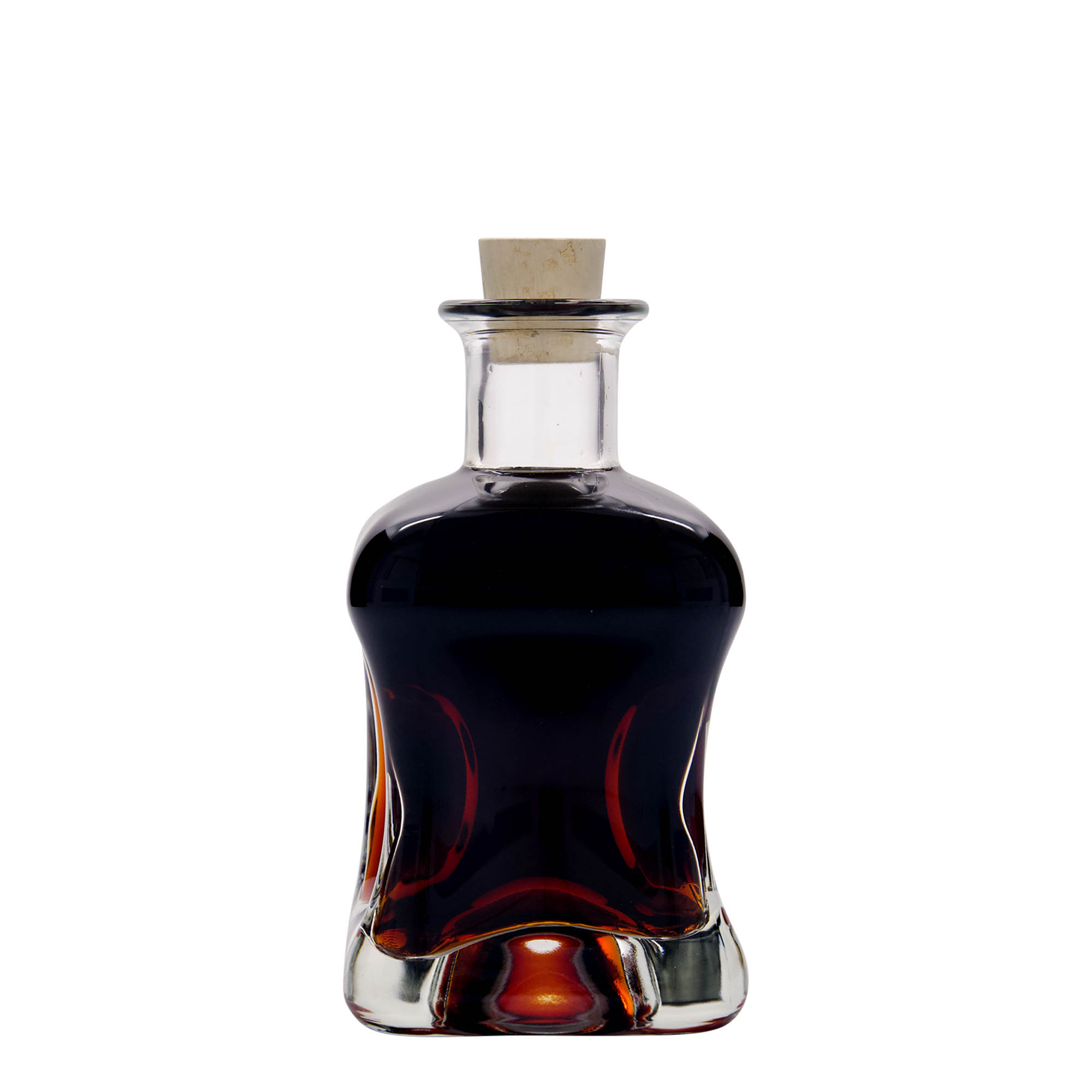 350 ml üveges palack 'Dublin', négyzet alakú, nyak: parafa