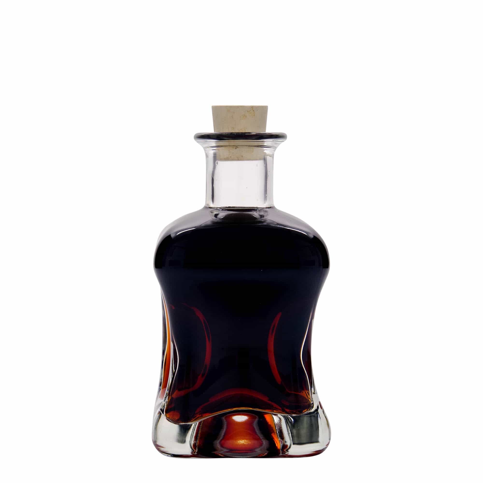 350 ml üveges palack 'Dublin', négyzet alakú, nyak: parafa