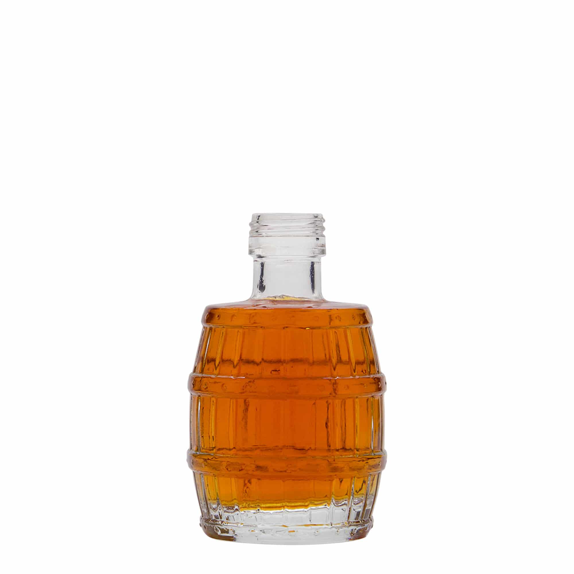 100 ml üveges palack 'hordó', nyílás: PP 24