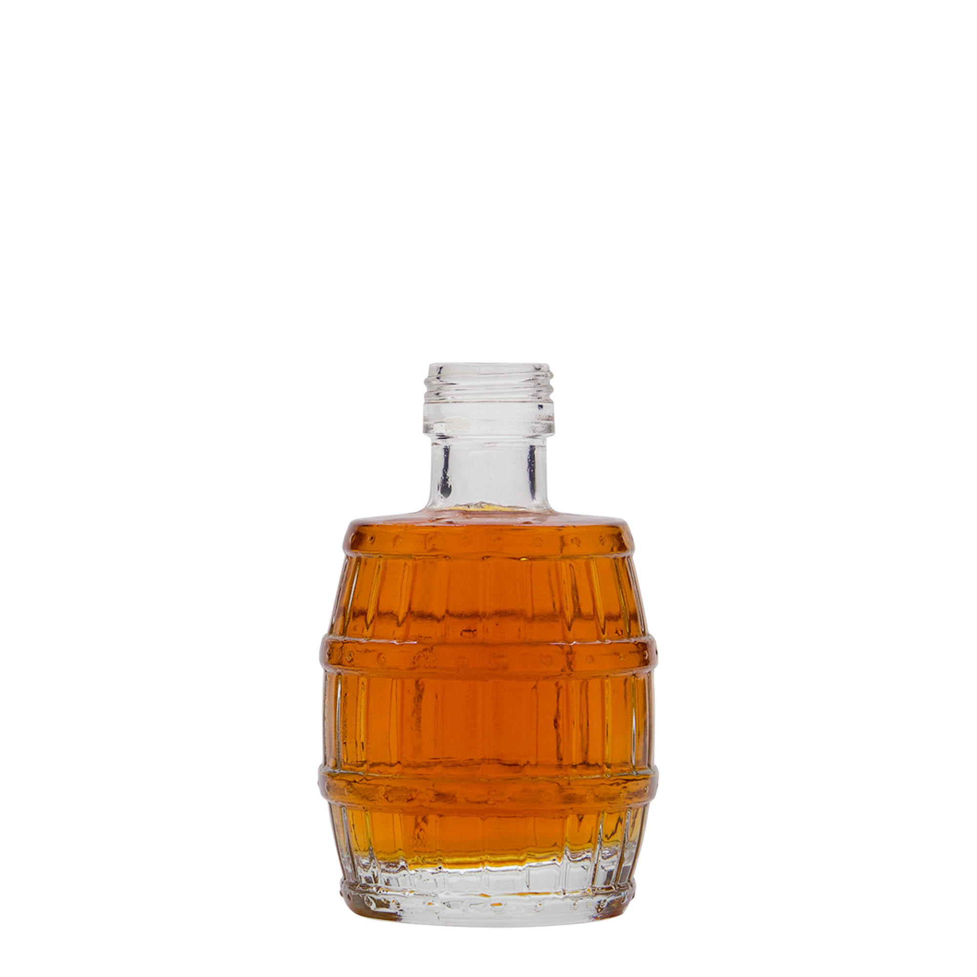 100 ml üveges palack 'hordó', nyílás: PP 24 100 ml üveges palack 'hordó', nyílás: PP 24