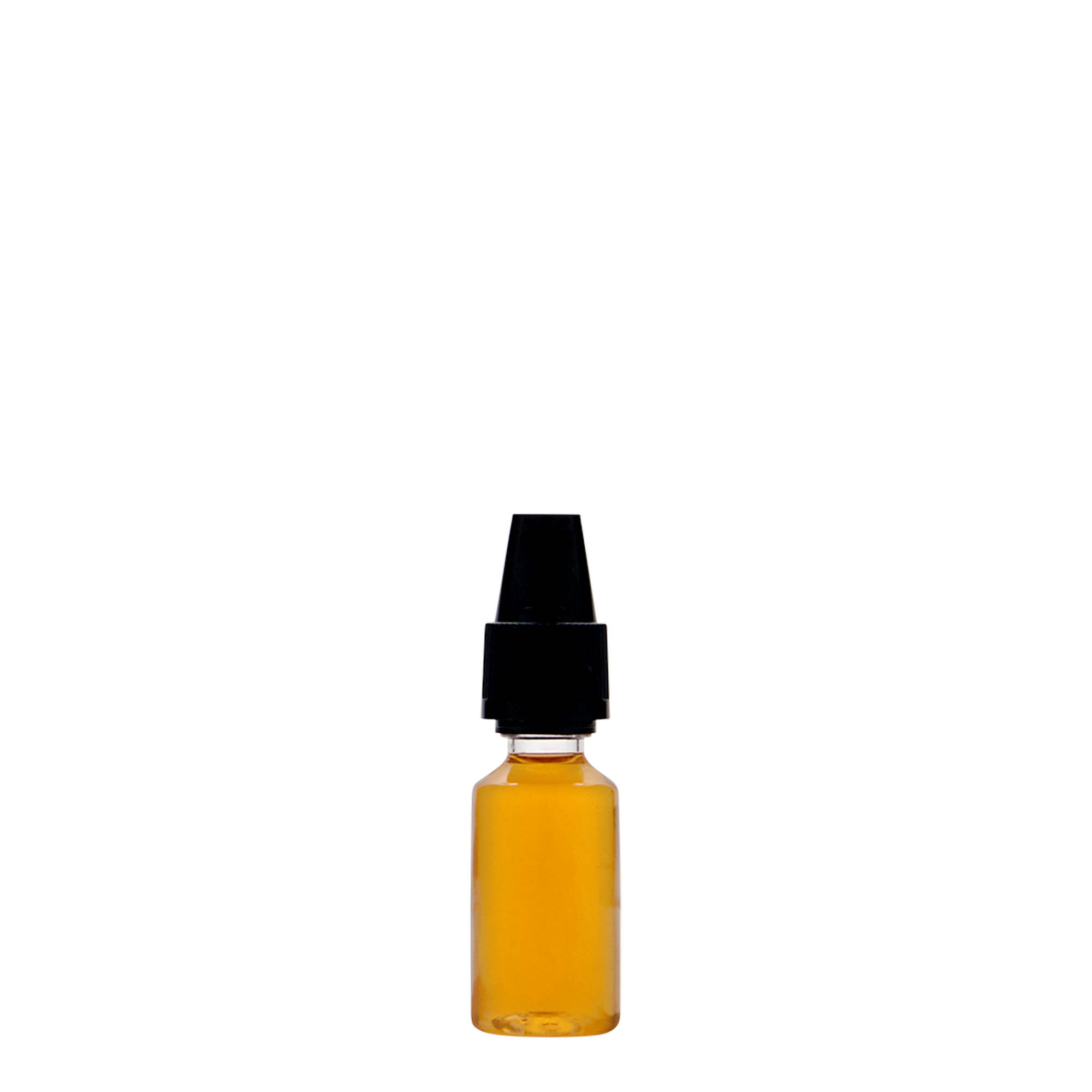 10 ml PET-palack „E-Liquid” minőségi és gyermekbiztos zárással, műanyag, nyílás: csavarzár