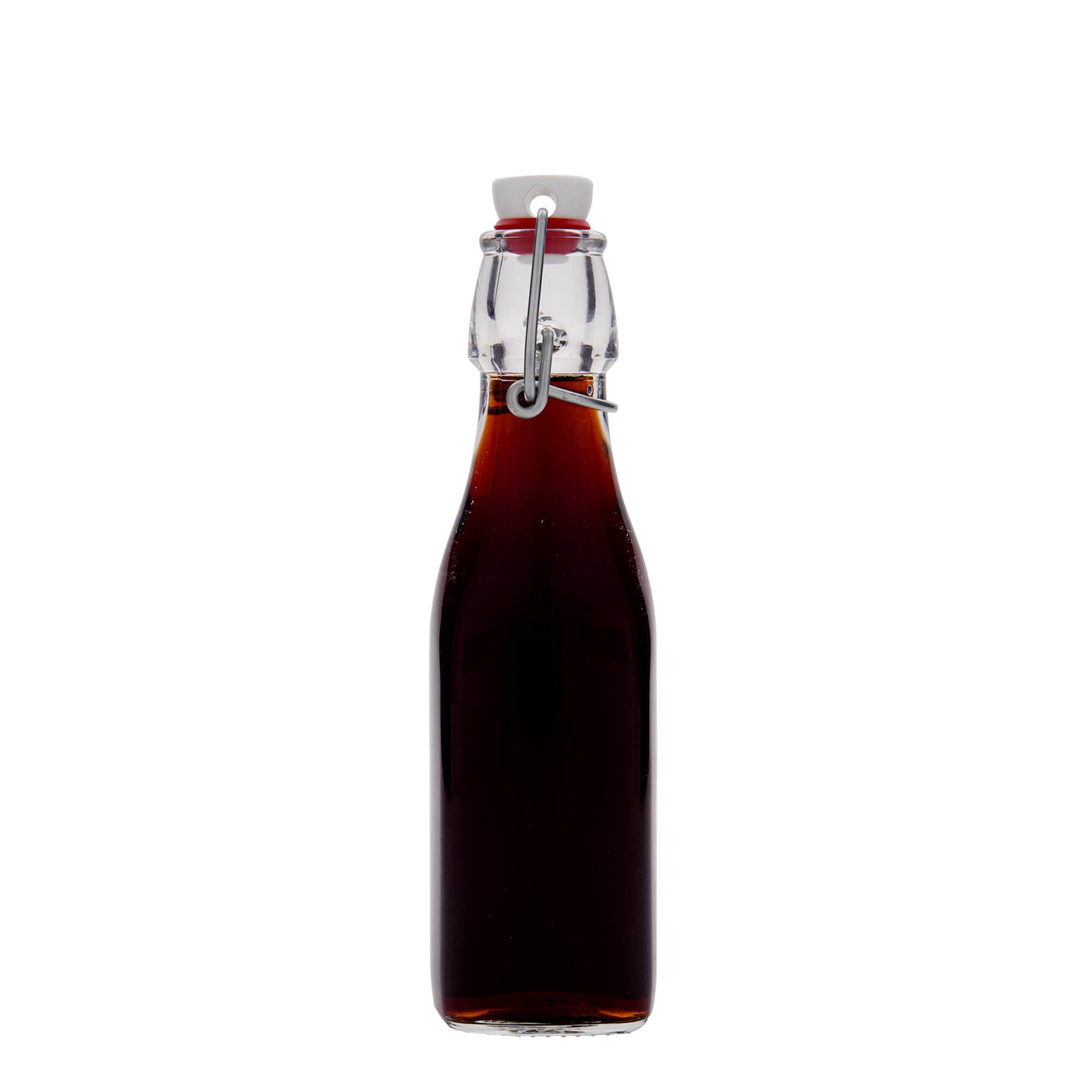 250 ml üveges palack 'Swing, négyzet alakú, nyílás: csatos záróelem'
