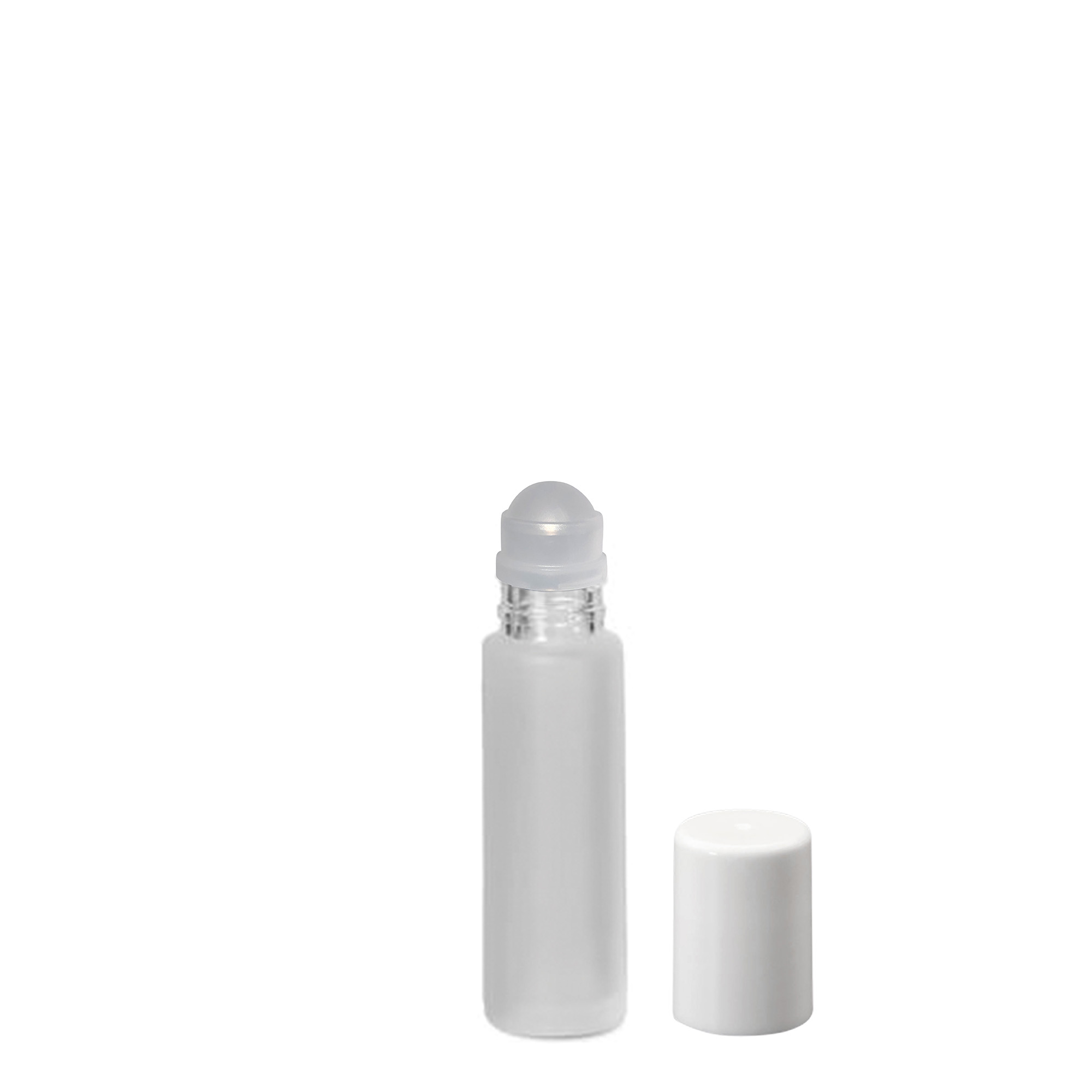 10 ml roll-on üveg, üveg, jéghatású, nyílás: csavarzár 10 ml roll-on üveg, üveg, jéghatású, nyílás: csavarzár