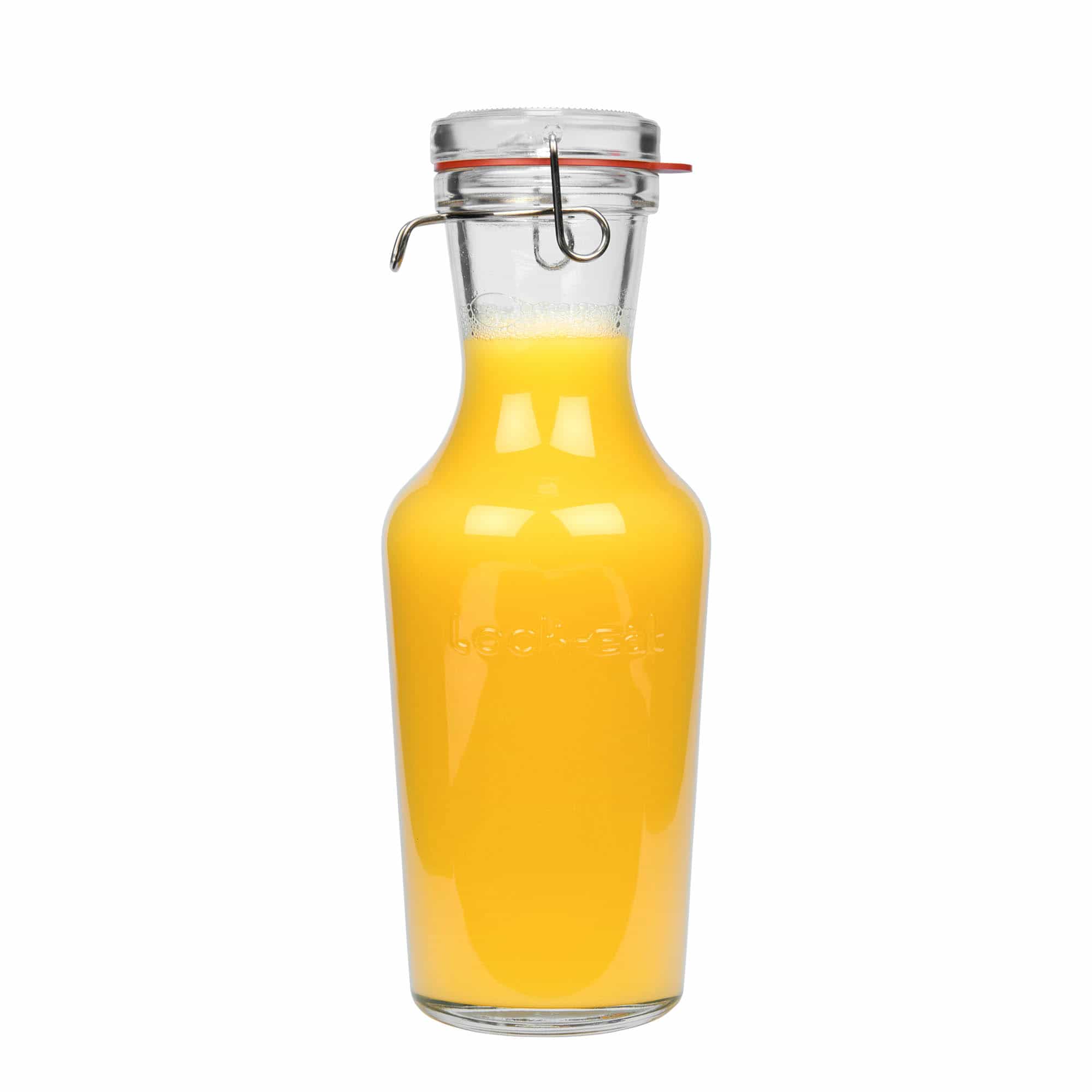 1000 ml-es üvegkancsó 'Lock-Eat', szájnyílás: fémcsatos zár