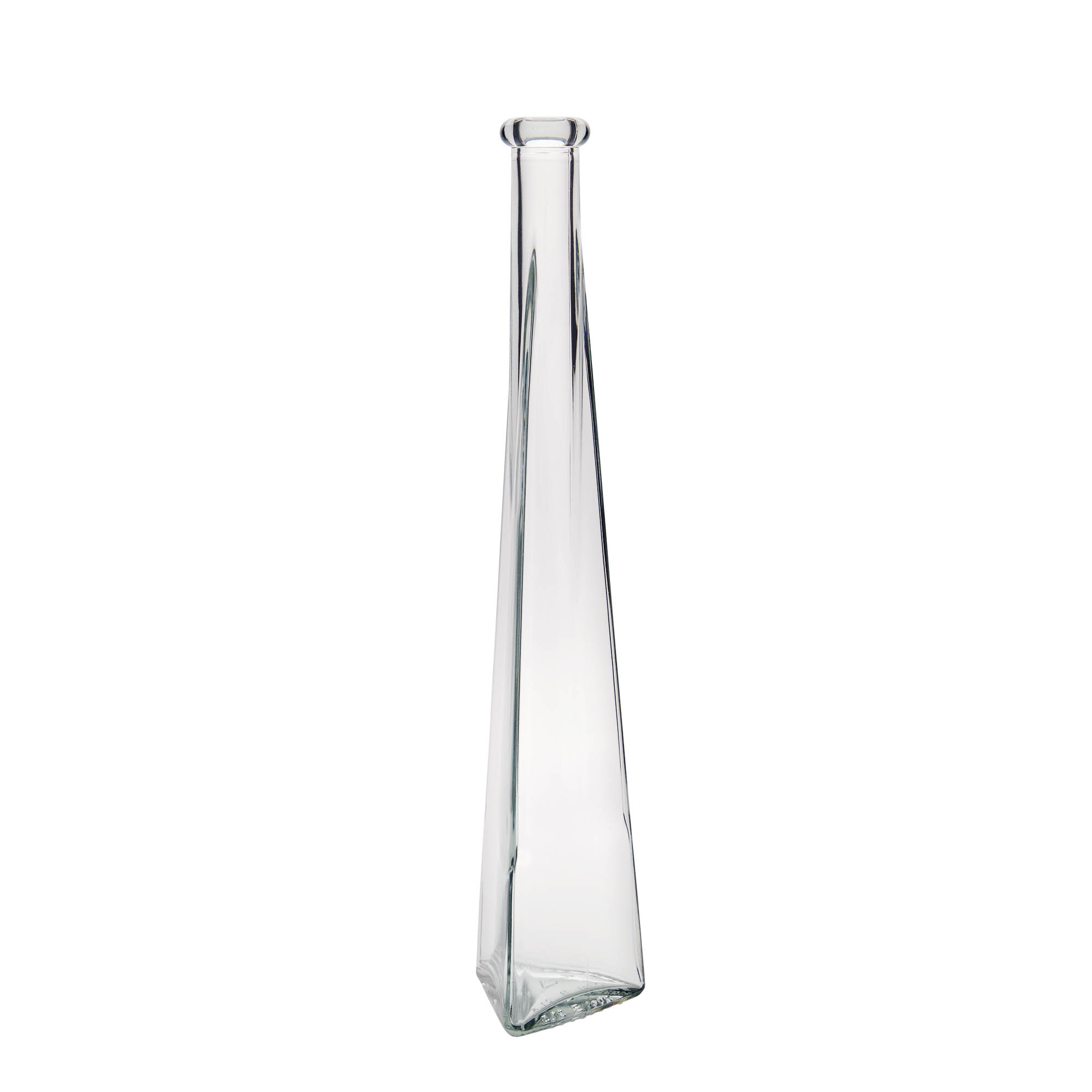 200 ml üvegpalack 'Dama Triangolore', háromszög alakú, nyílás: parafa