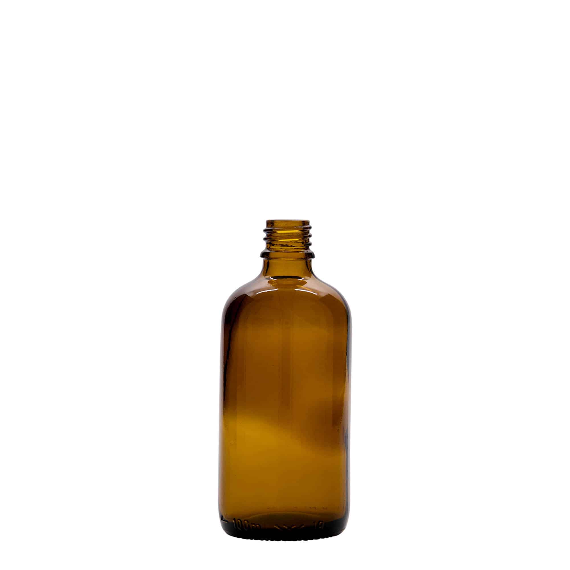100 ml-es patikai üveg, üveg, barna, szájnyílás: DIN 18 100 ml-es patikai üveg, üveg, barna, szájnyílás: DIN 18