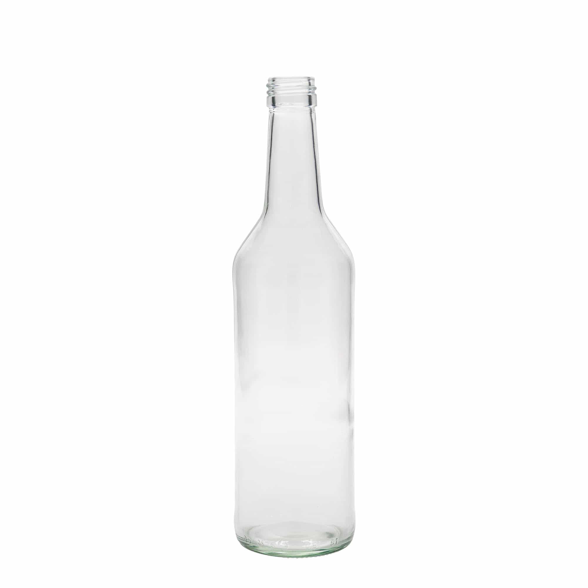 500 ml üvegpalack egyenes nyakkal, nyílás: PP 28