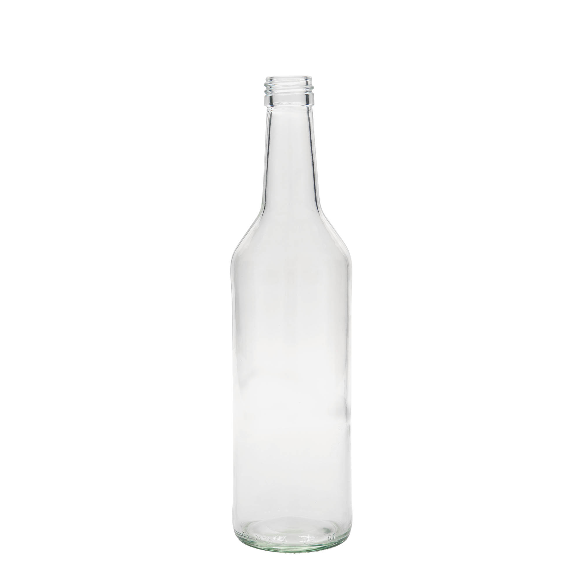 500 ml üvegpalack egyenes nyakkal, nyílás: PP 28 500 ml üvegpalack egyenes nyakkal, nyílás: PP 28