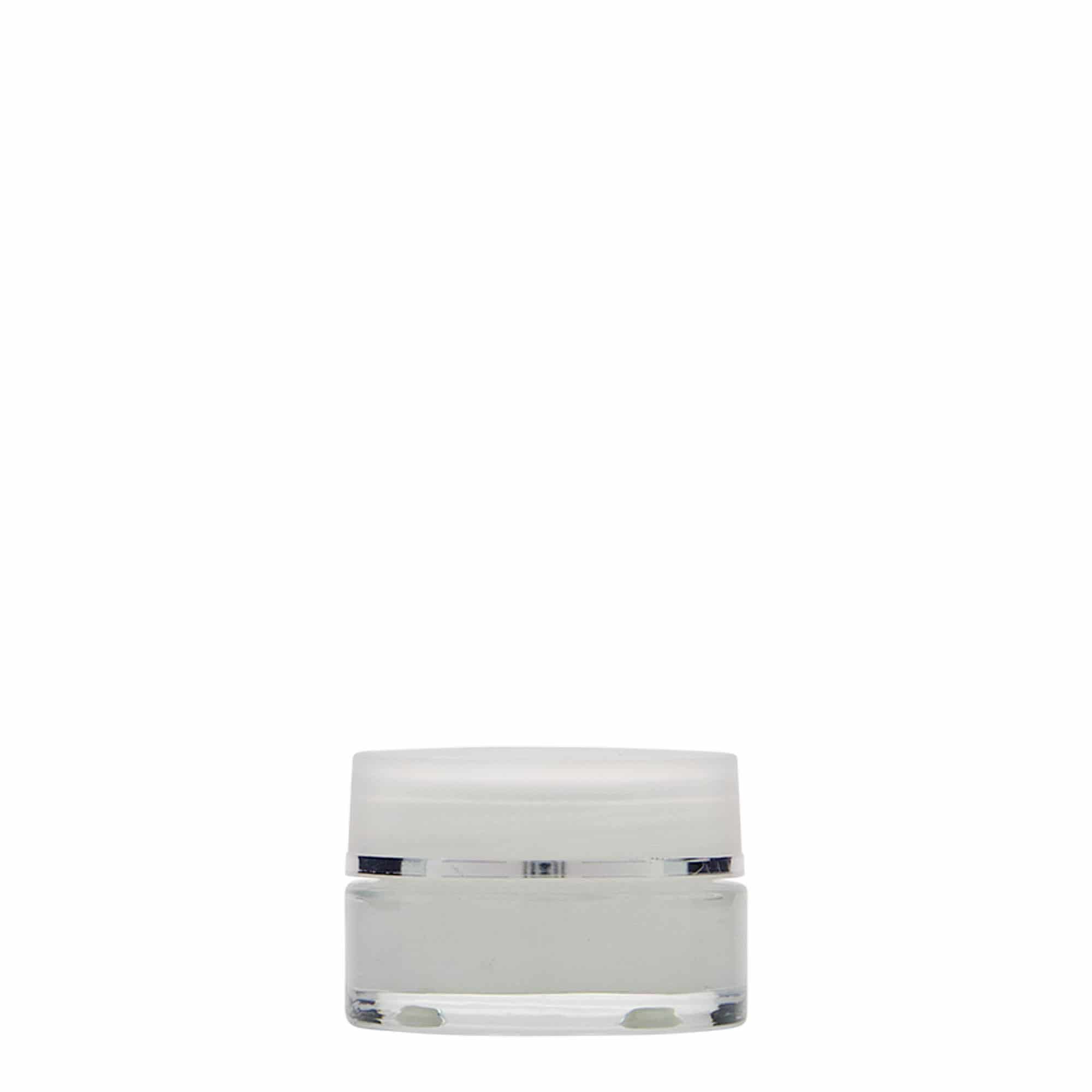 15 ml tégely 'Clear Edition', üveg, nyílás: csavarzár