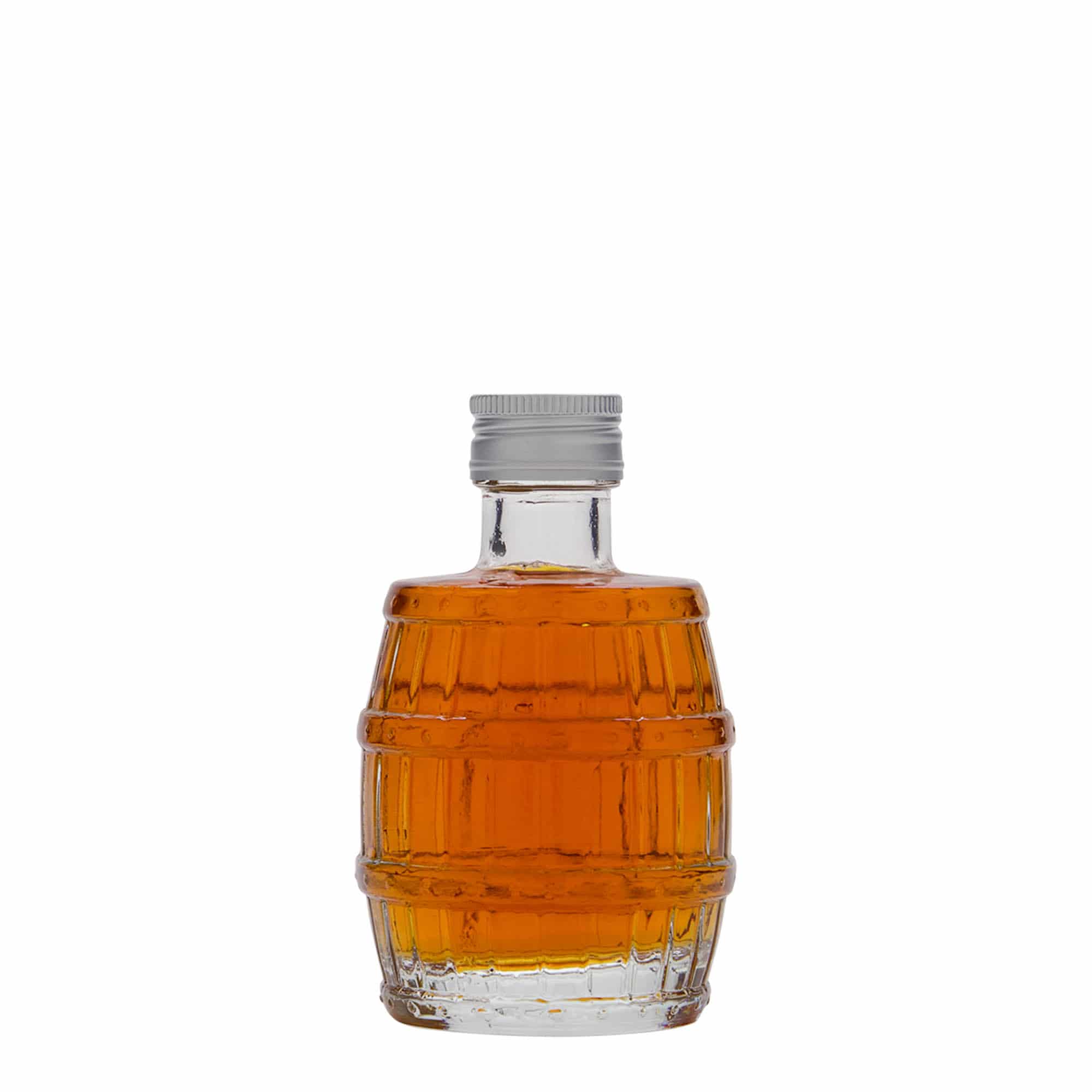 100 ml üveges palack 'hordó', nyílás: PP 24