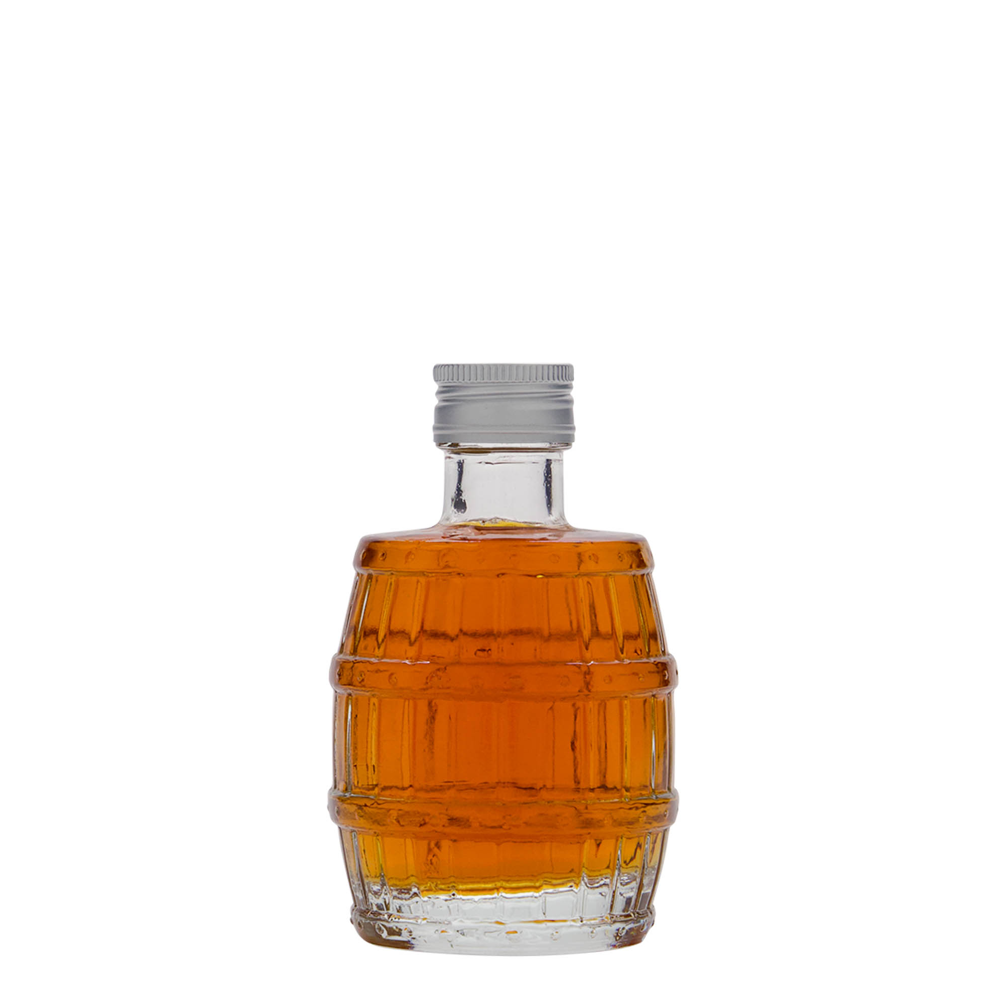 100 ml üveges palack 'hordó', nyílás: PP 24 100 ml üveges palack 'hordó', nyílás: PP 24