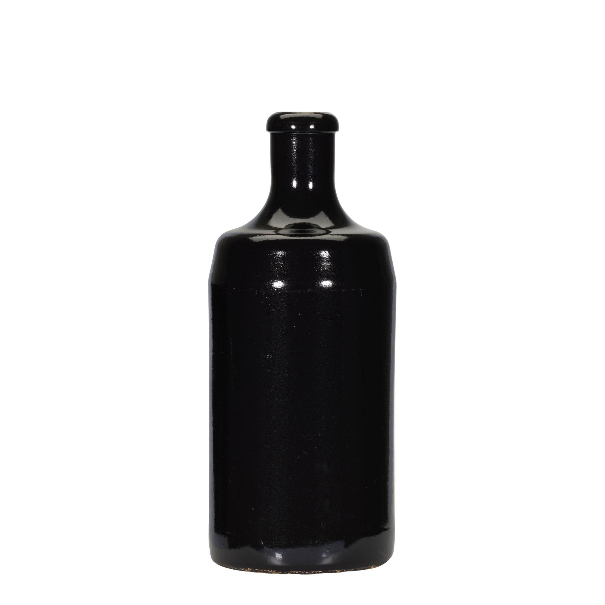 700 ml agyagedény 'Calvados, kőedény, fekete, száj: parafa'