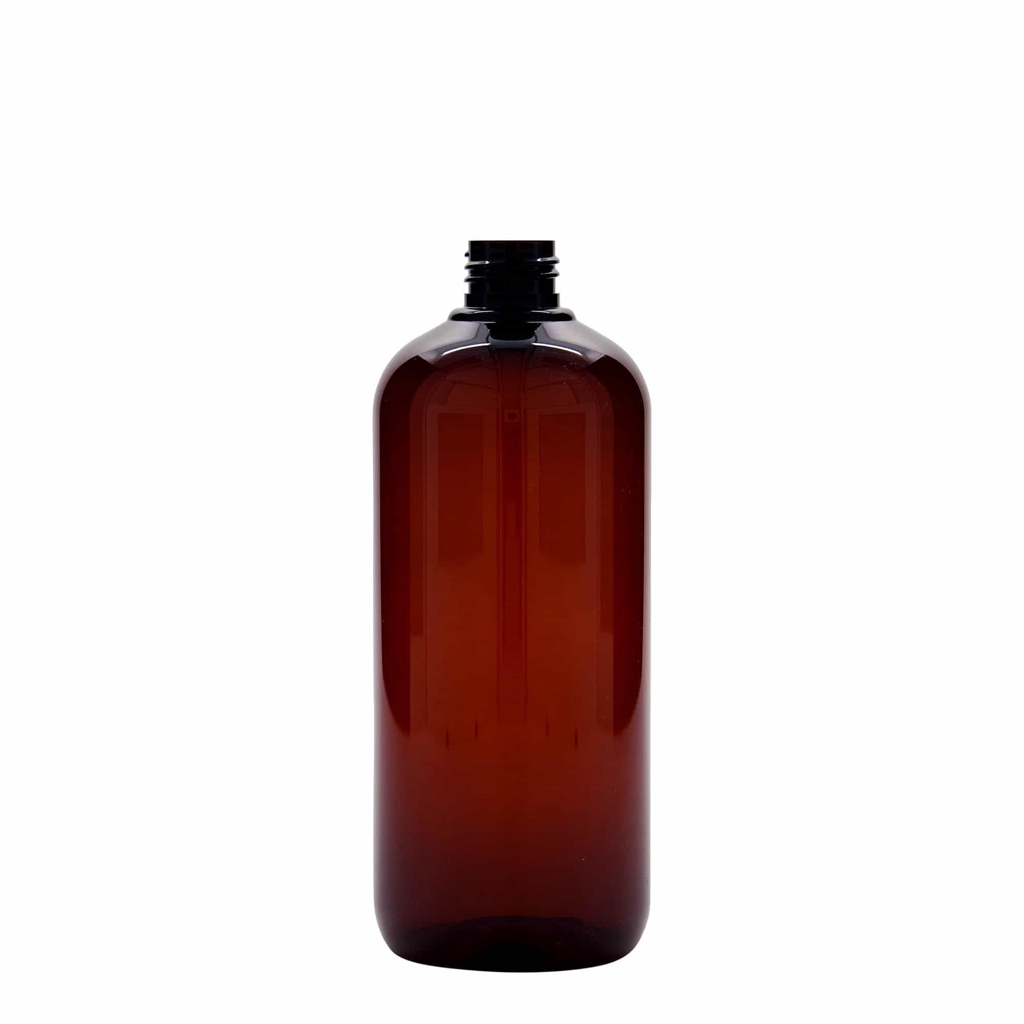 500 ml-es újrahasznosítható műanyag palack 'Victor's Best', PCR, barna, szájnyílás: GPI 24/410