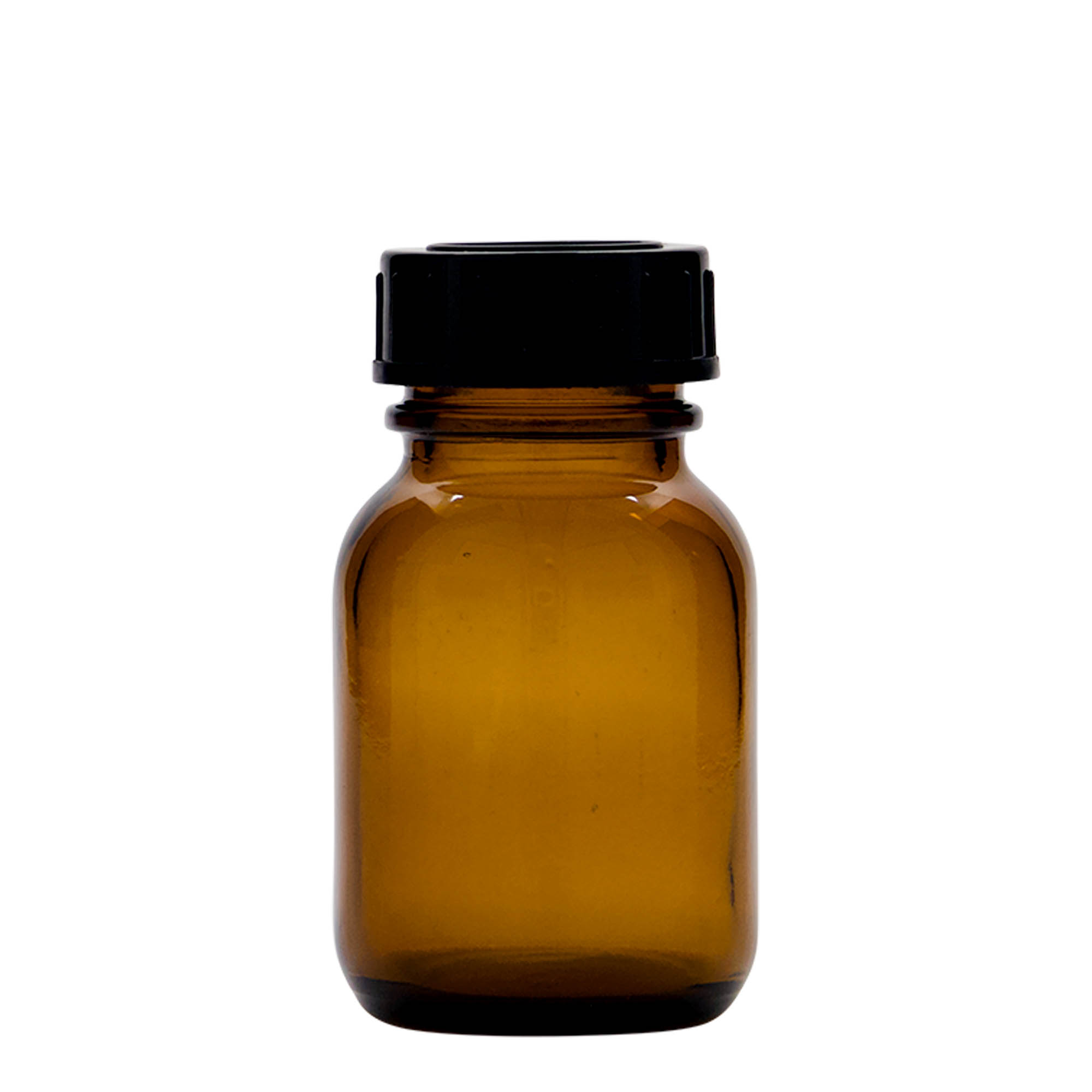 50 ml széles nyakú üveg, barna, nyílás: DIN 32 50 ml széles nyakú üveg, barna, nyílás: DIN 32