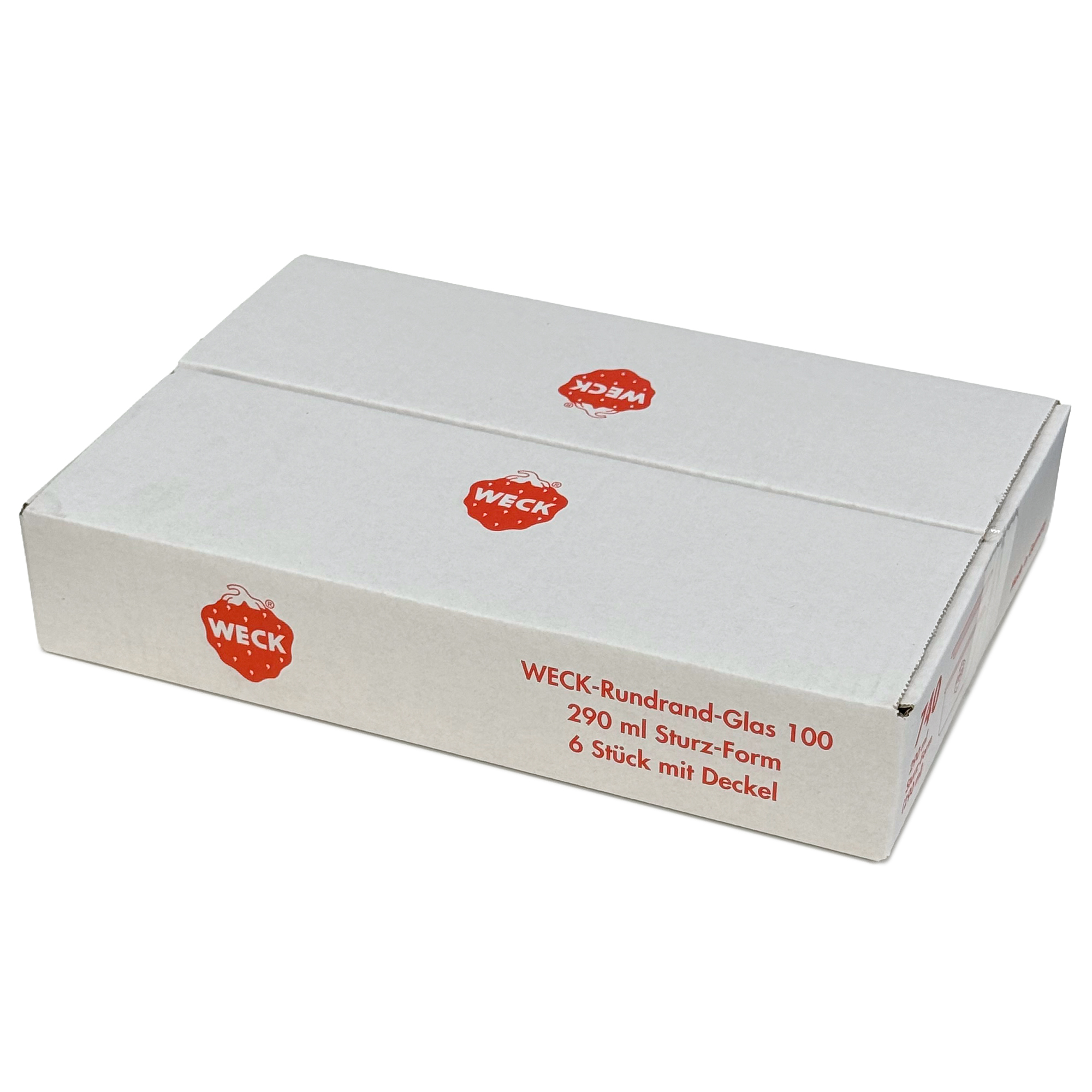6x 290 ml lapos Felfordítható WECK-üveg üvegfedéllel RR 100