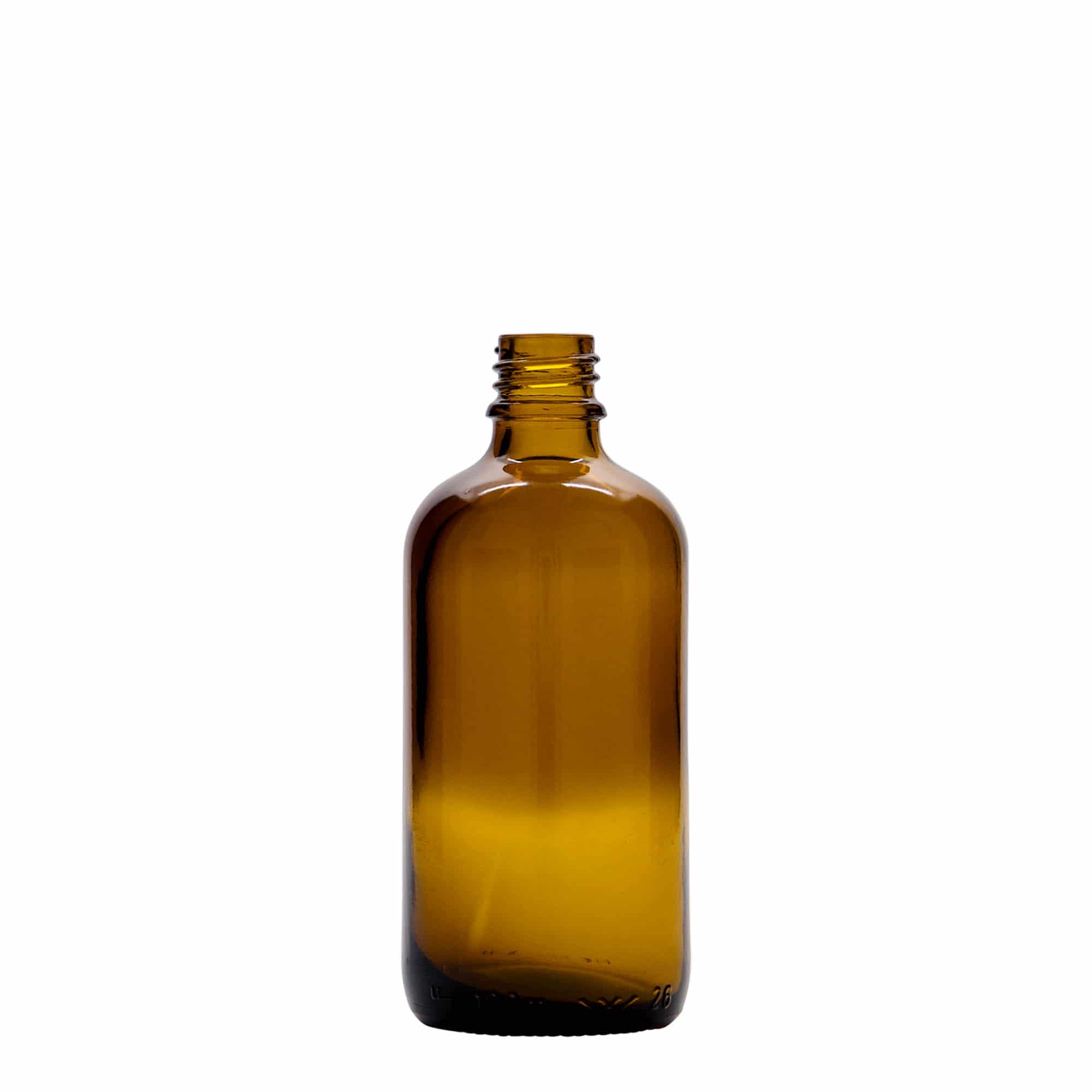 100 ml orvosi pipettás üveg, barna-vörös, nyílás: DIN 18