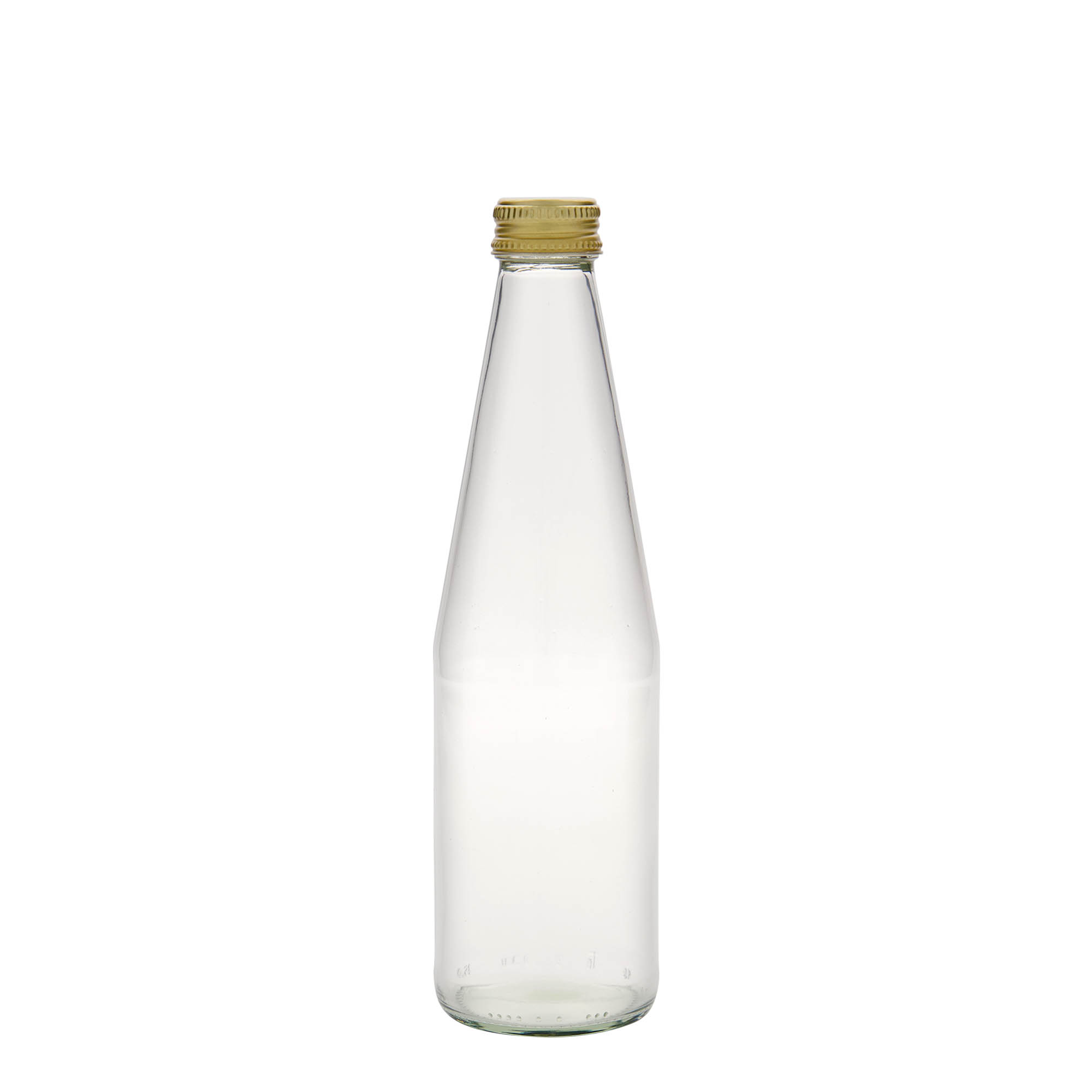 330 ml univerzális palack sárgarépa formában, üveg, nyílás: PP 28