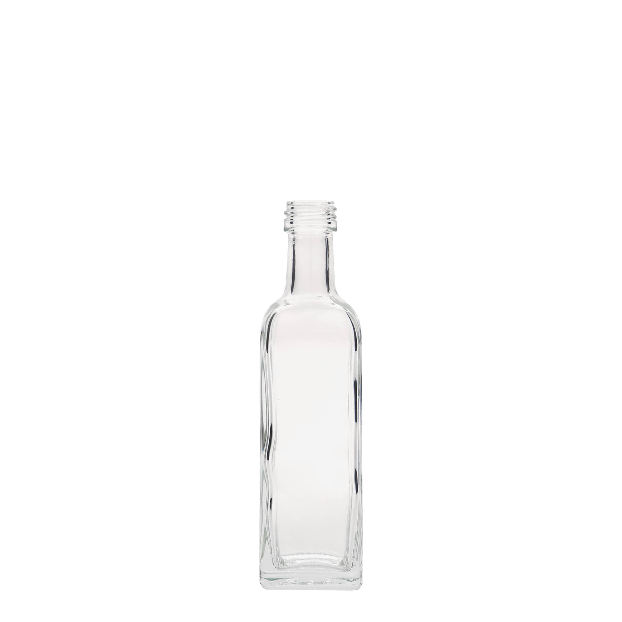 60 ml üveges üveg 'Marasca', négyzet alakú, nyílás: PP 18 60 ml üveges üveg 'Marasca', négyzet alakú, nyílás: PP 18