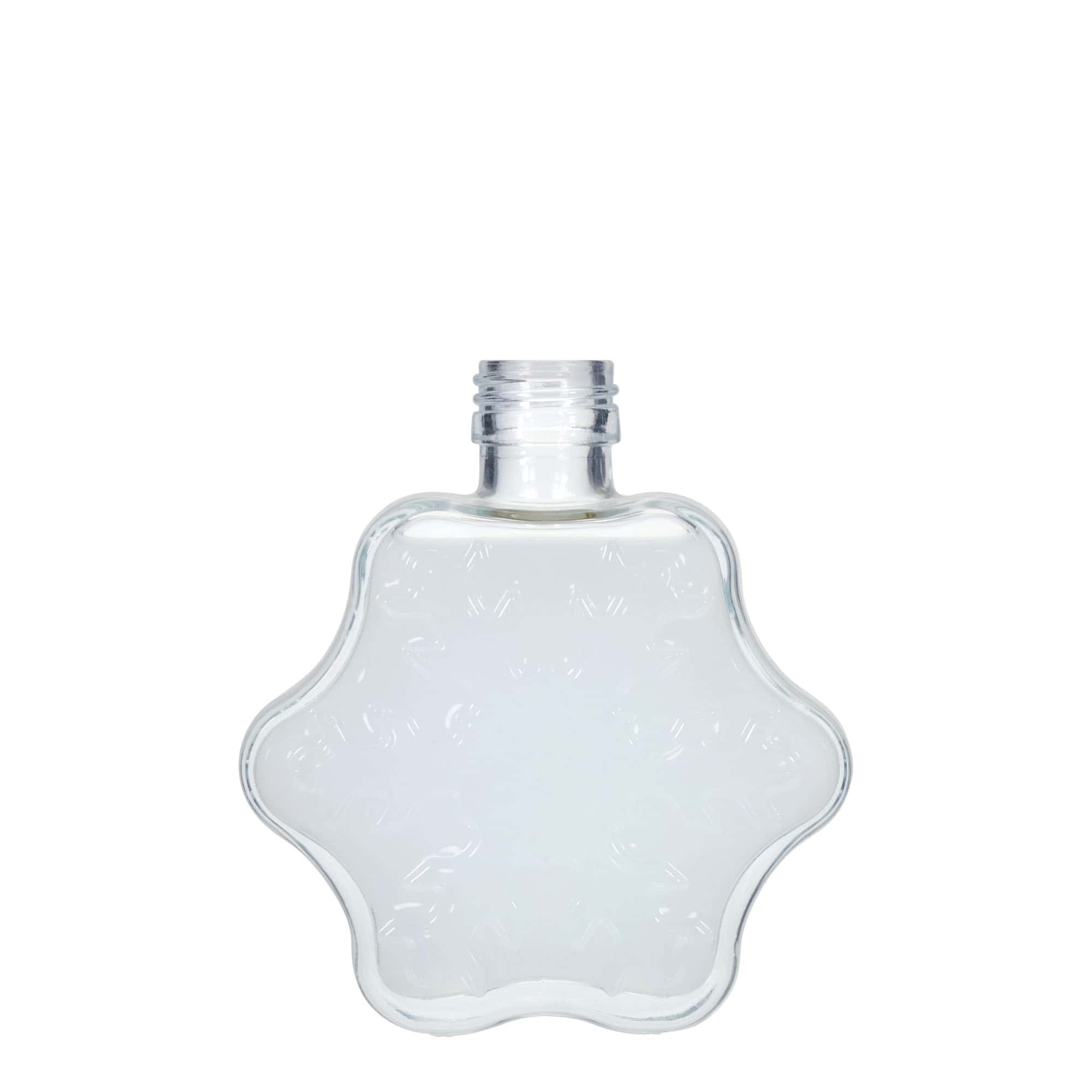 200 ml-es üvegpalack 'Hópehely', nyak: PP 28