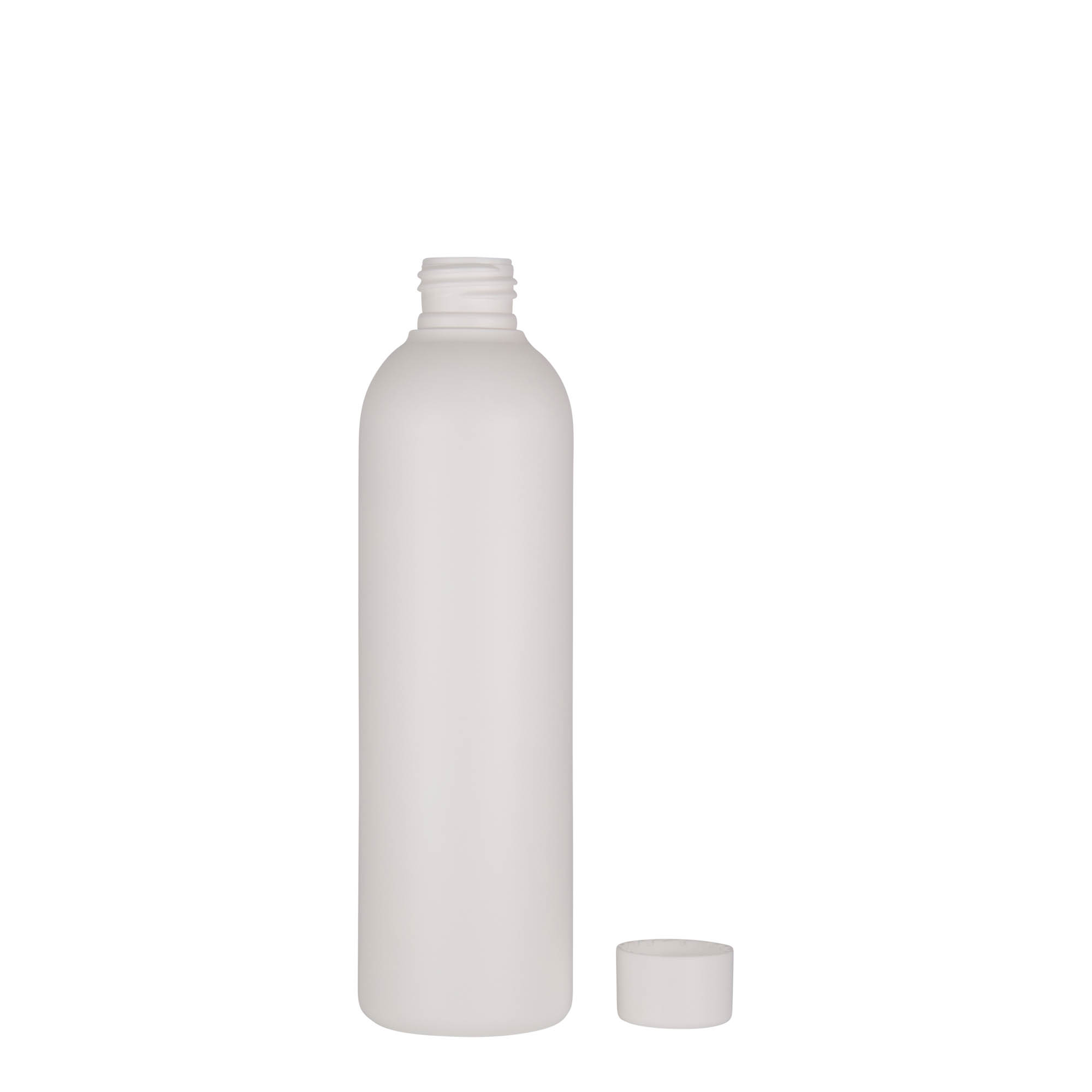 250 ml műanyag palack 'Tuffy', HDPE, fehér, nyakméret: 24/410 250 ml műanyag palack 'Tuffy', HDPE, fehér, nyakméret: 24/410