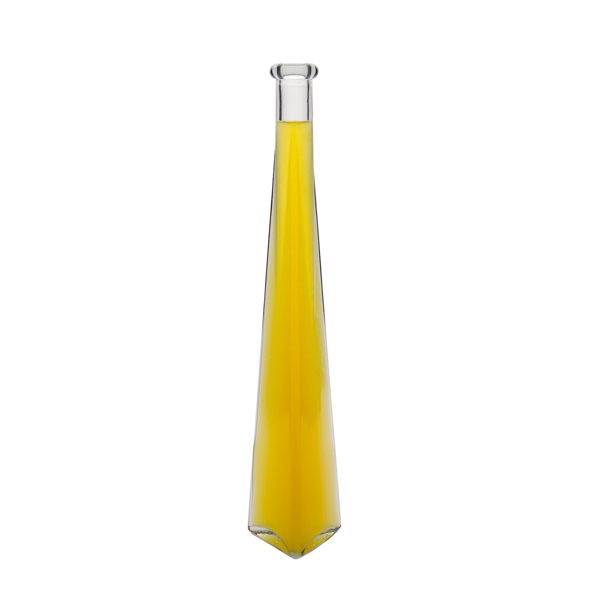 200 ml üvegpalack 'Dama Triangolore', háromszög alakú, nyílás: parafa