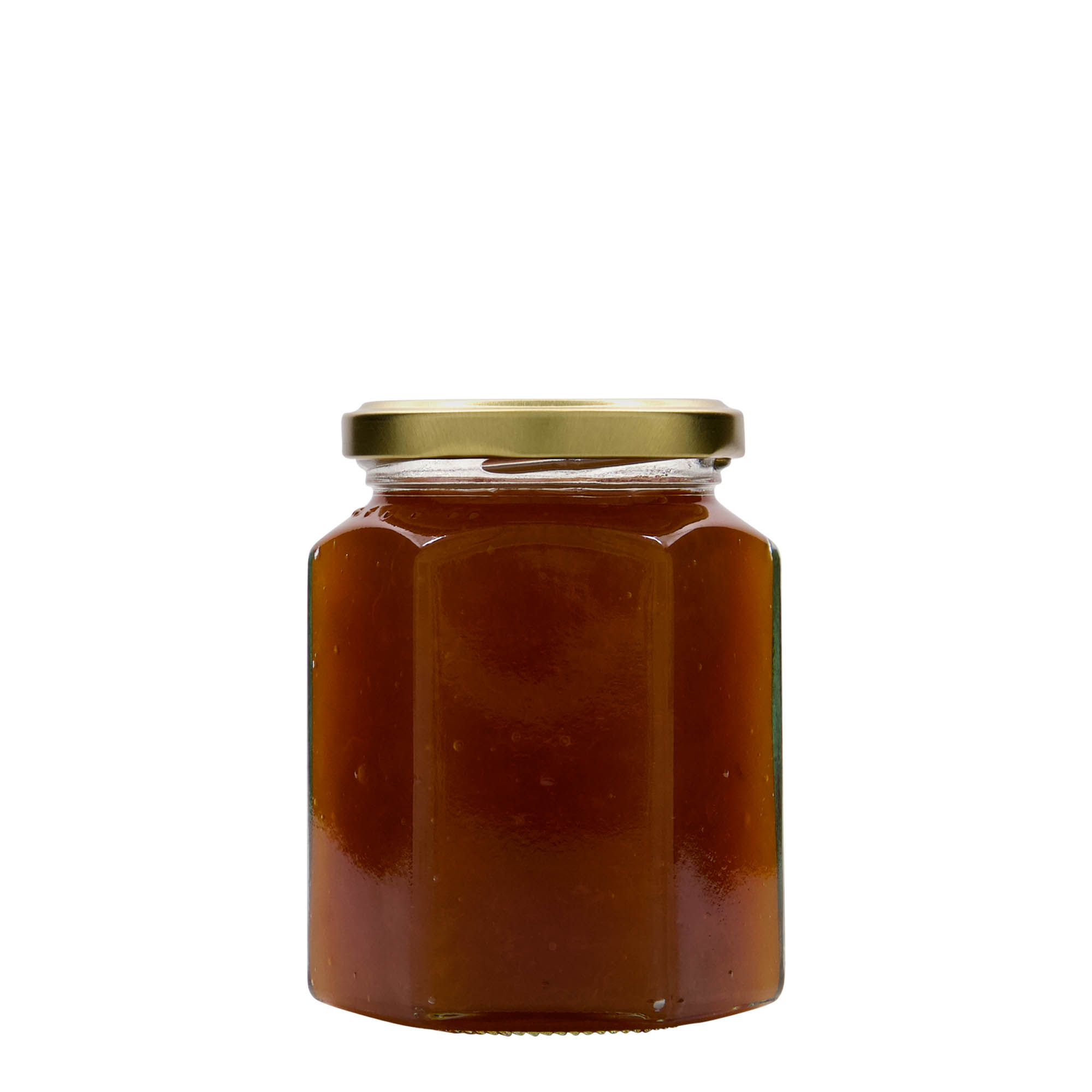 288 ml hatszögletű üveg, nyílás: csavaros zár (TO 63) 288 ml hatszögletű üveg, nyílás: csavaros zár (TO 63)