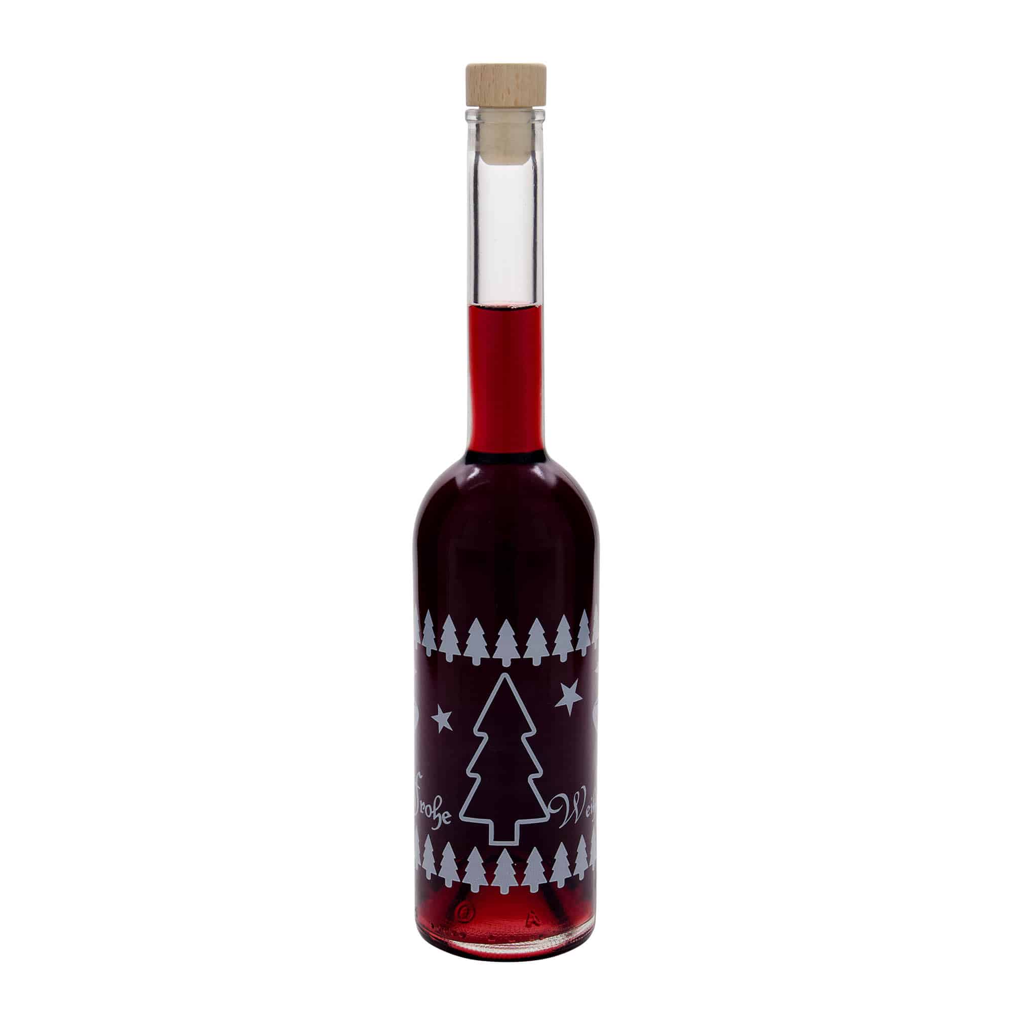 500 ml üvegpalack 'Opera', motívum: Klasszikus karácsony, nyílás: parafa