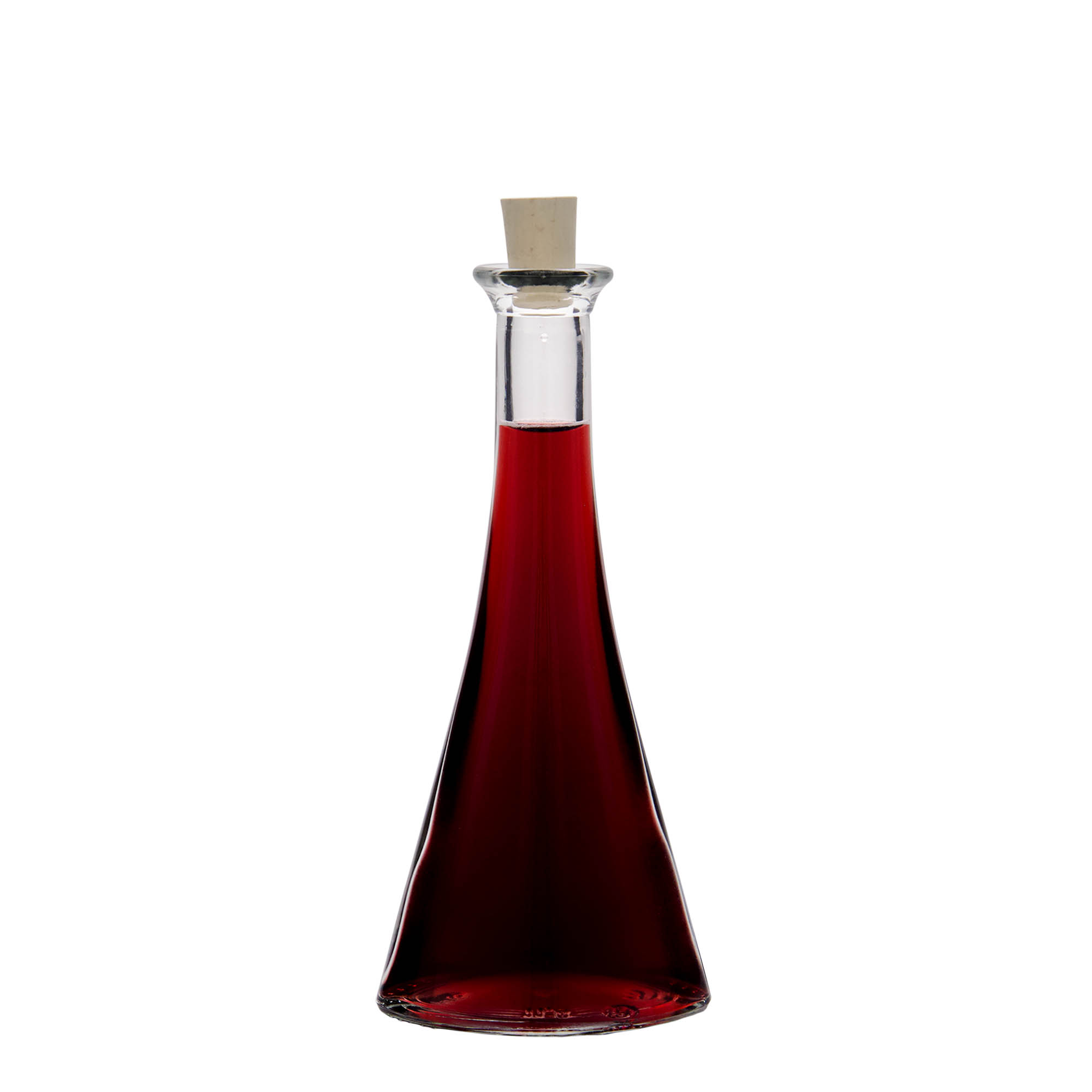 100 ml üvegpalack 'Veronica', félkör alakú, nyílás: parafa