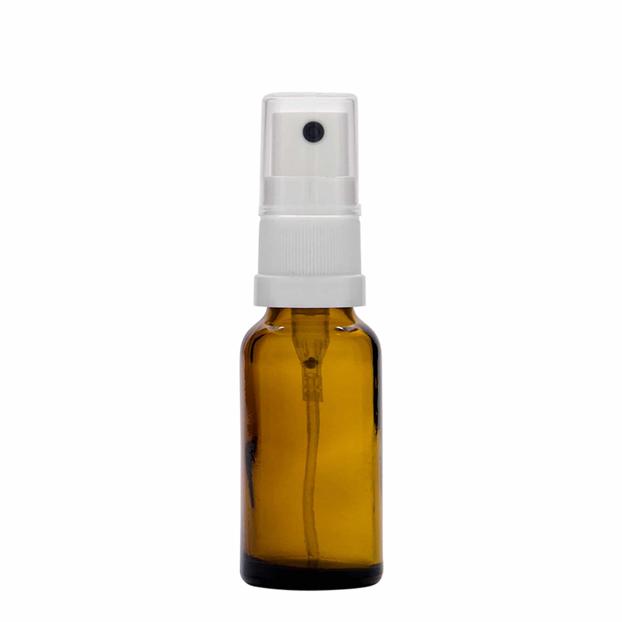 20 ml-es szórófejes patikai üveg, üveg, barna, szájnyílás: DIN 18
