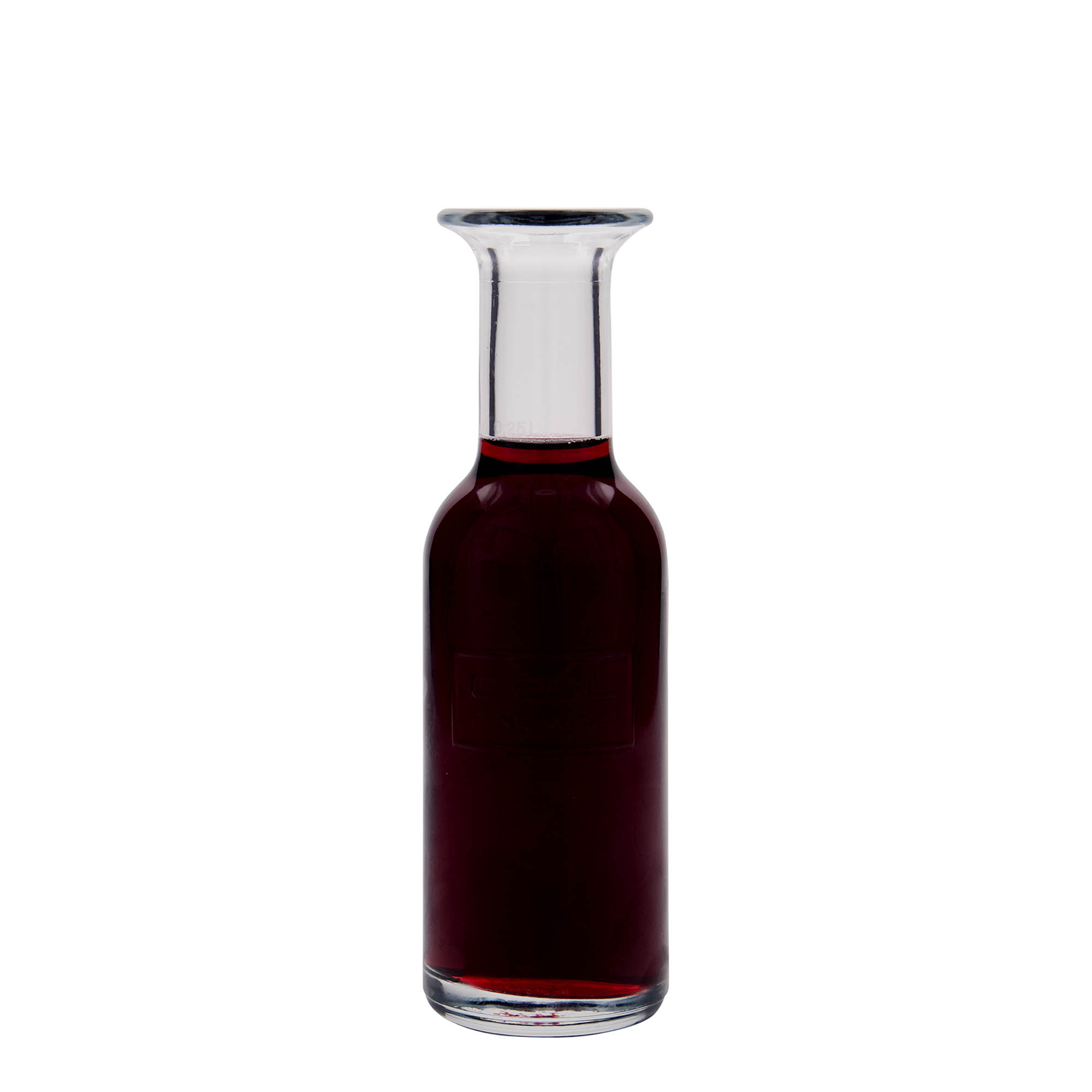 250 ml üvegpalack 'Optima Fine Wine', nyak: parafa