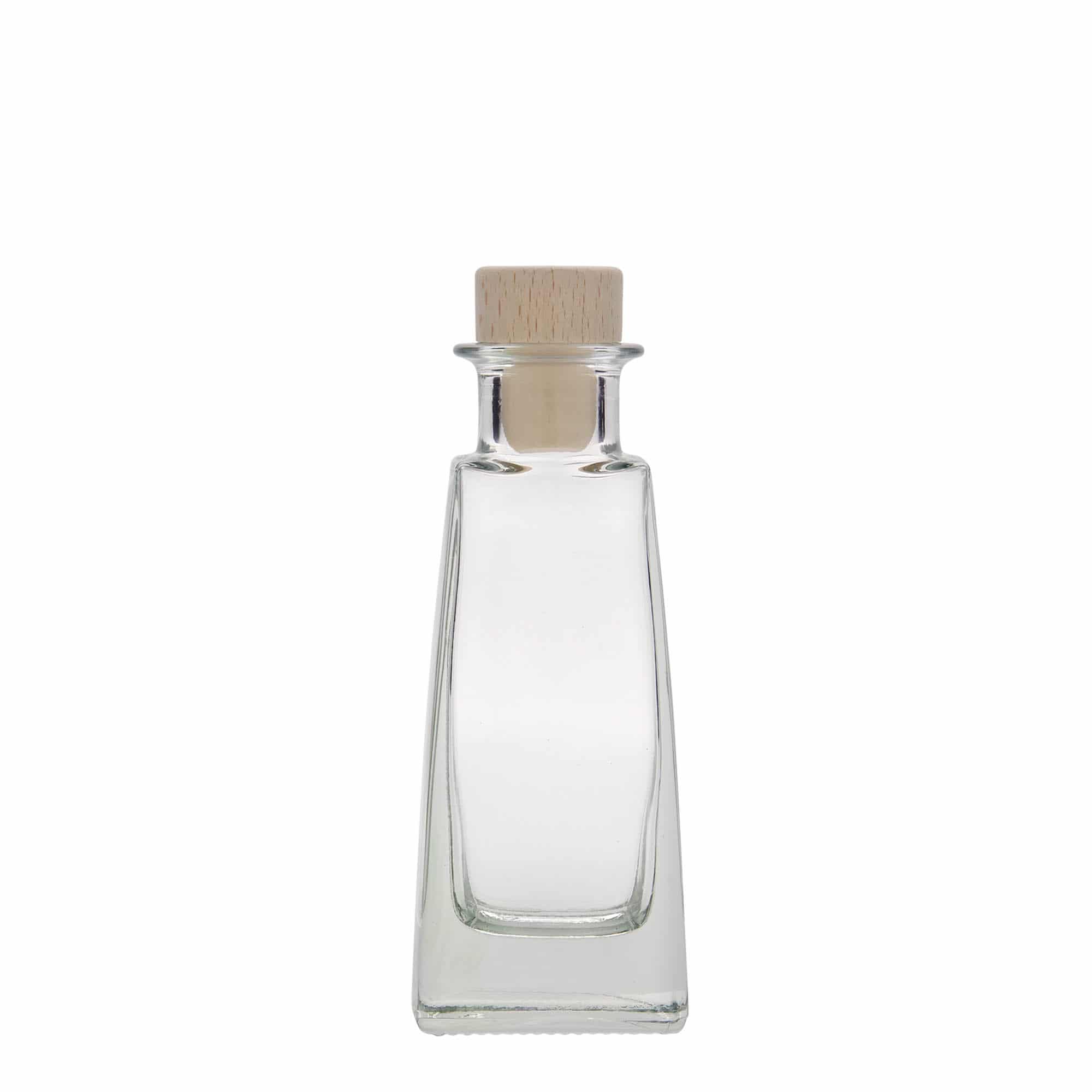 100 ml üvegpalack 'Timmy', téglalap alakú, nyílás: parafa