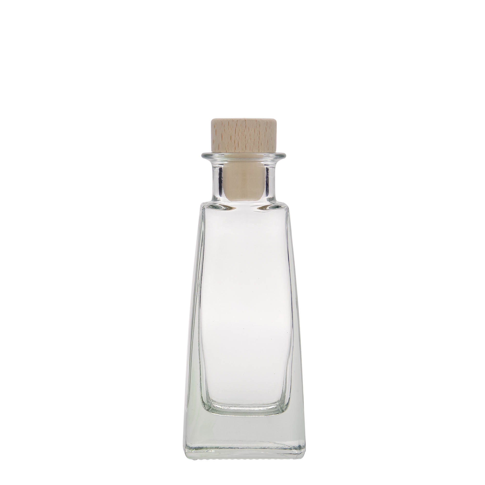 100 ml üvegpalack 'Timmy', téglalap alakú, nyílás: parafa