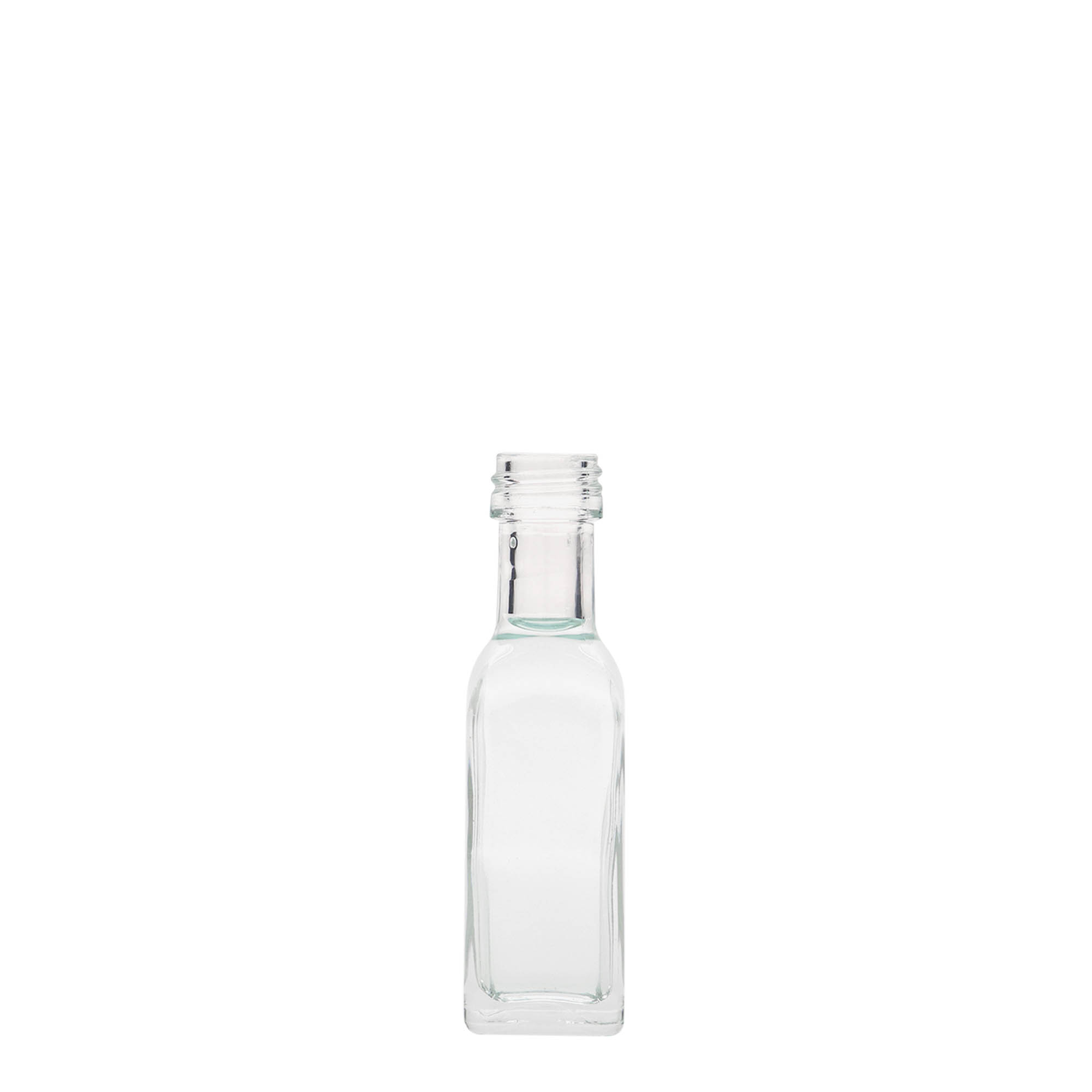 20 ml-es 'Marasca' üvegfiola, négyzet alakú, nyílás: PP 18 20 ml-es 'Marasca' üvegfiola, négyzet alakú, nyílás: PP 18