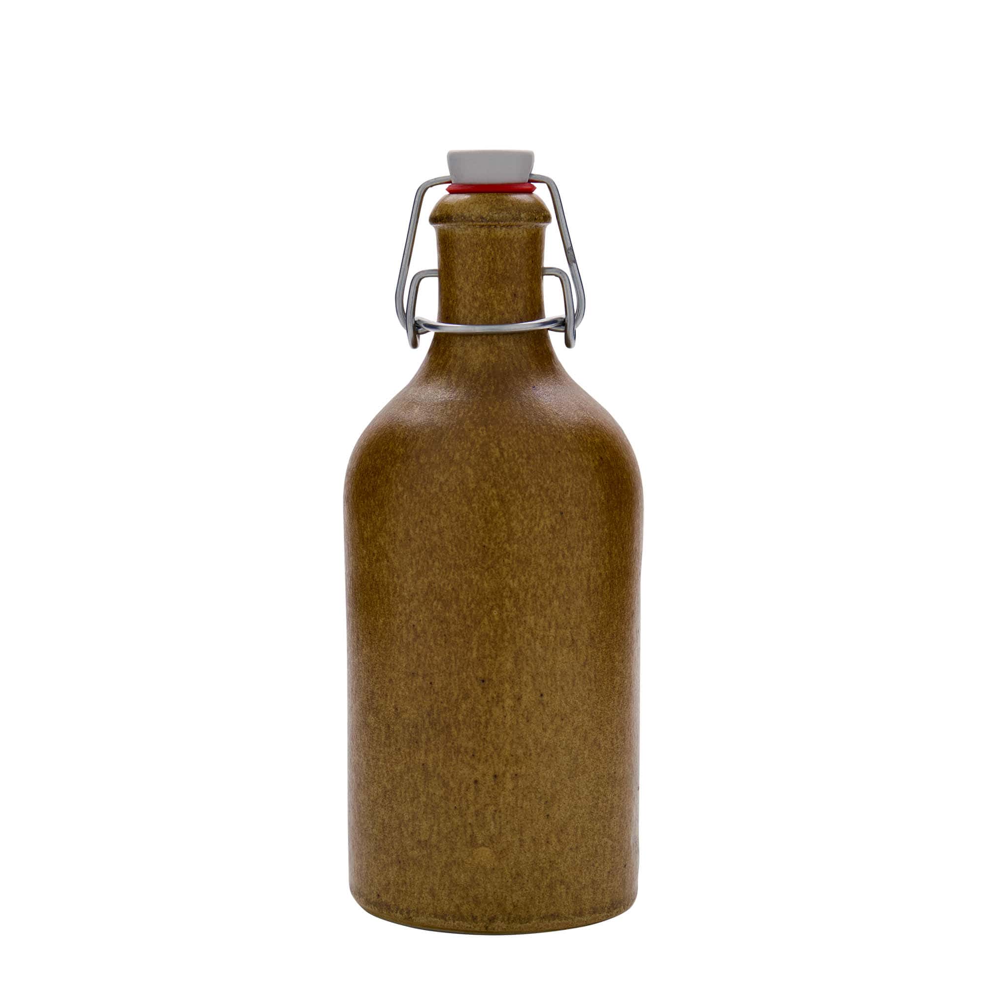 500 ml agyagedény, kőedény, barna-kristály, száj: füles zár
