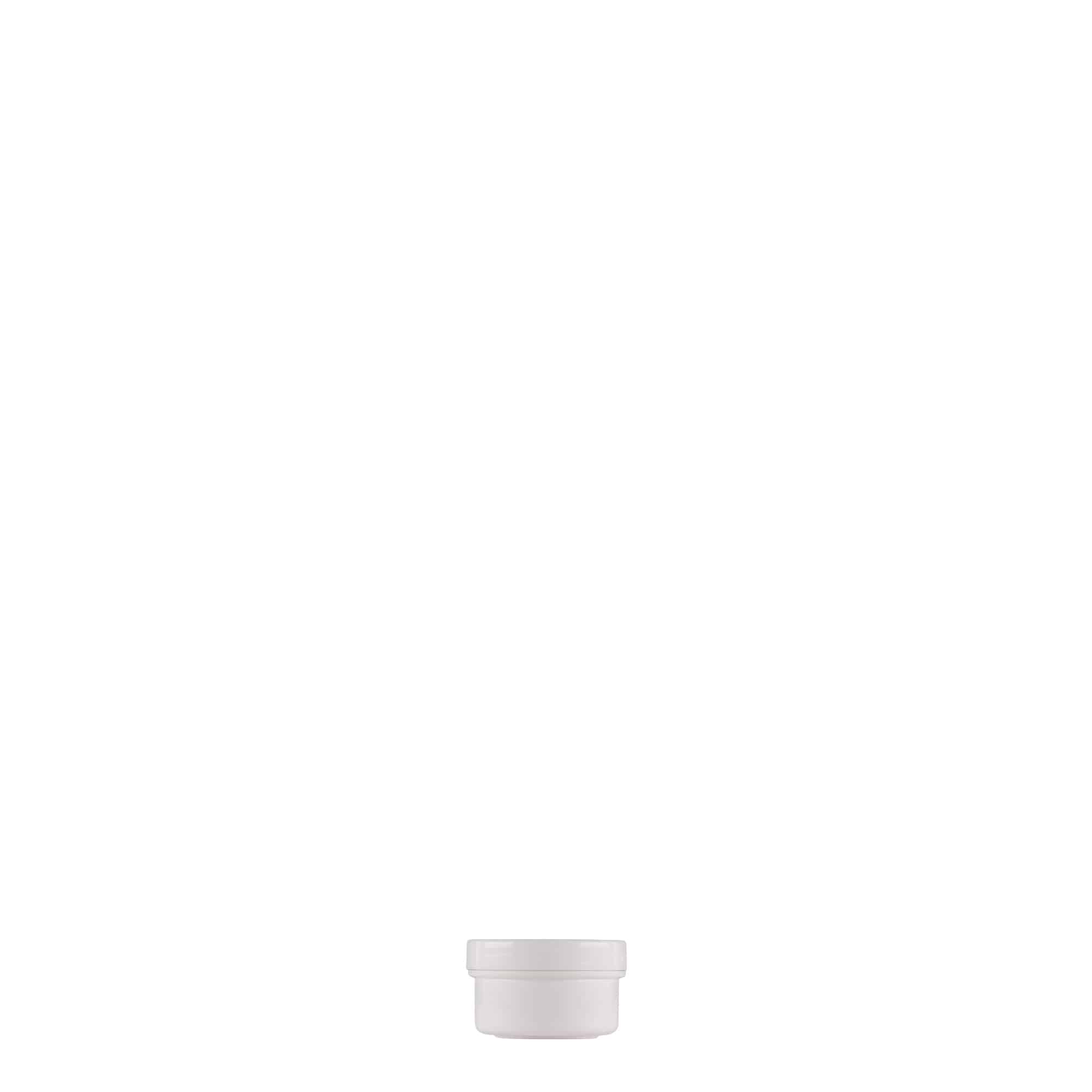 6 ml-es műanyag doboz 'White Line', PP, fehér, szájnyílás: csavaros kupak