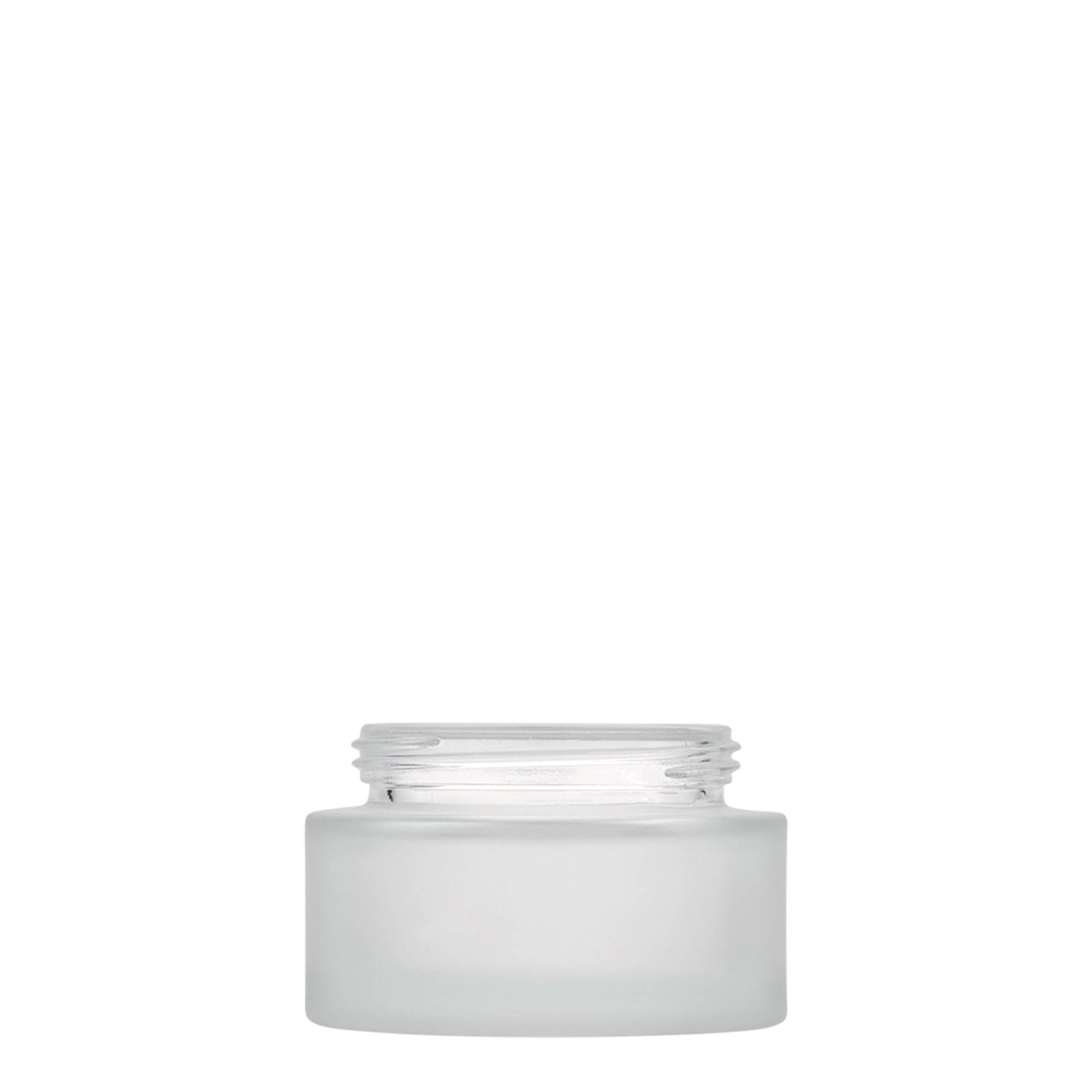 50 ml-es tégely 'Platin Edition', üveg, opál, szájnyílás: csavaros kupak