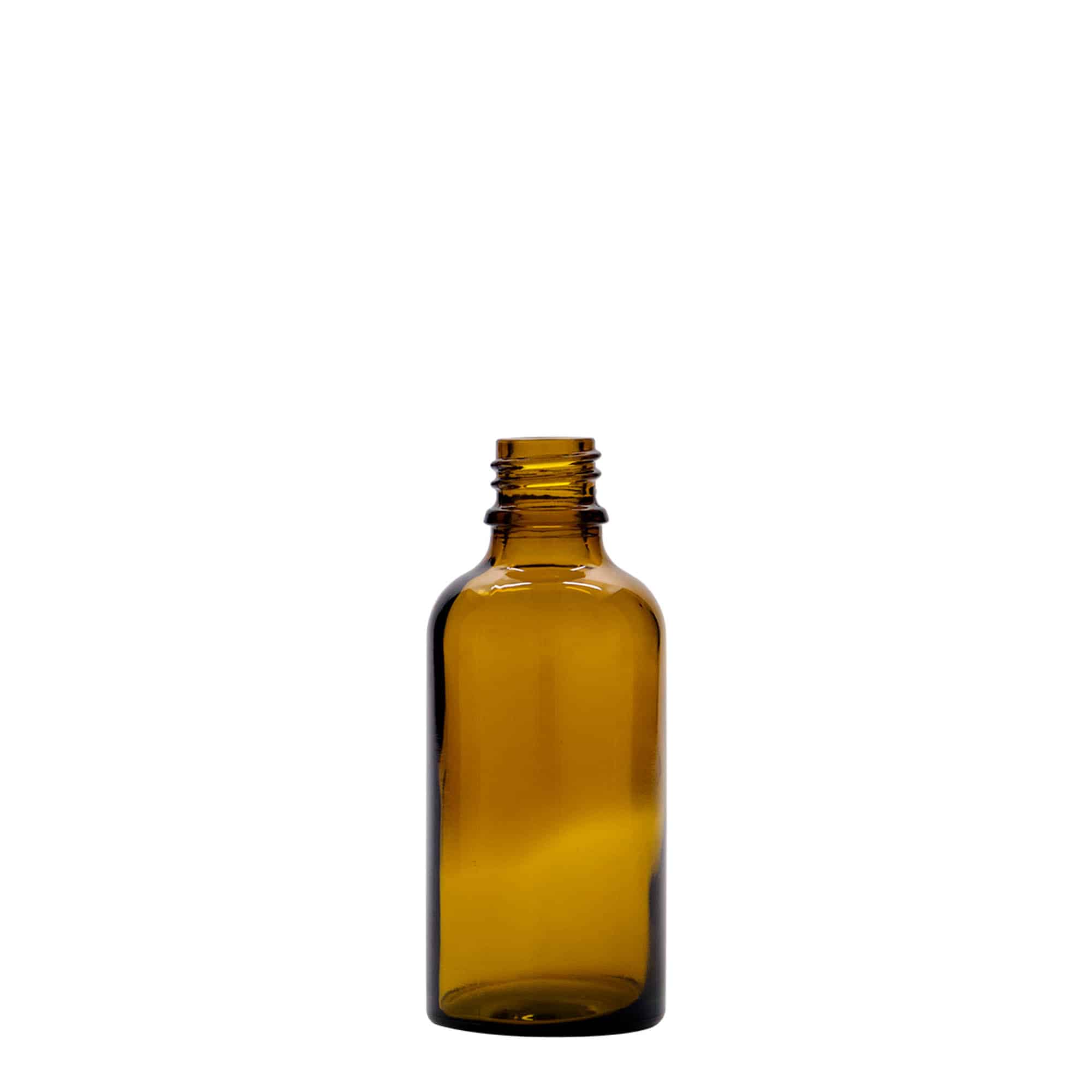 50 ml pipettás üveg, orvosi, üveg, barna-vörös, nyílás: DIN 18