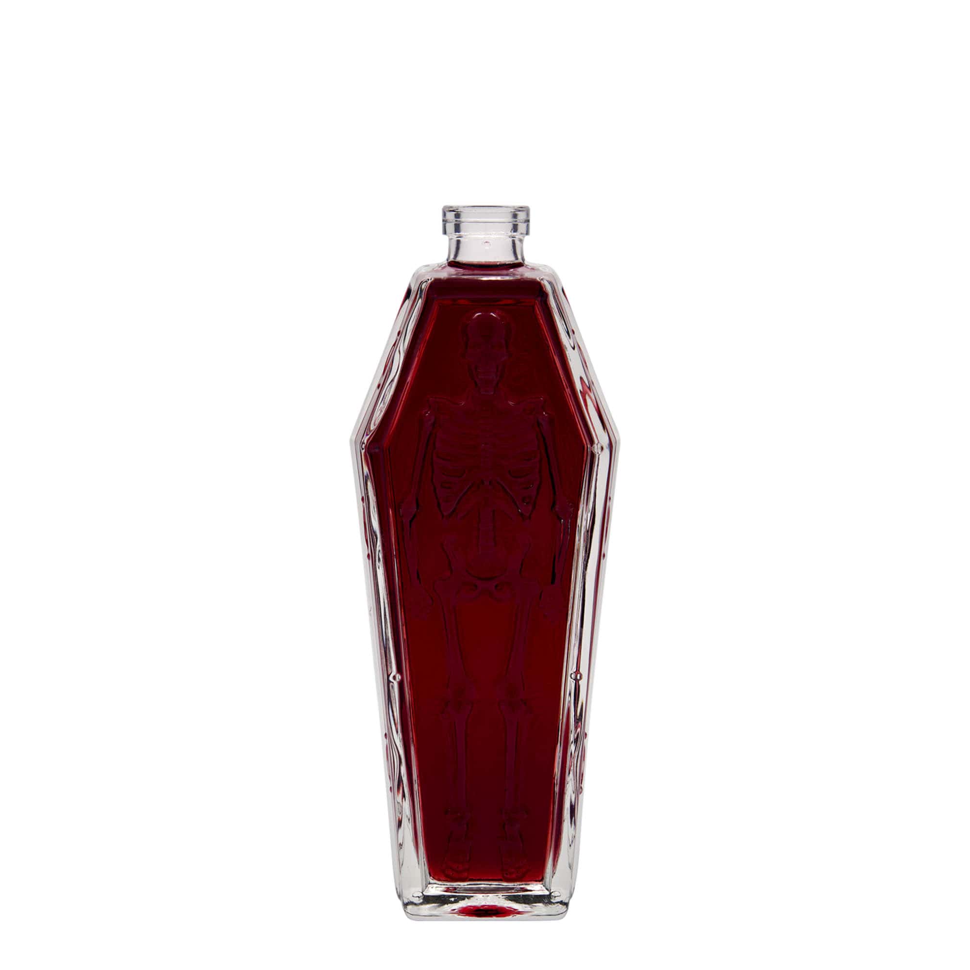 200 ml üvegpalack 'koporsó', nyílás: parafa