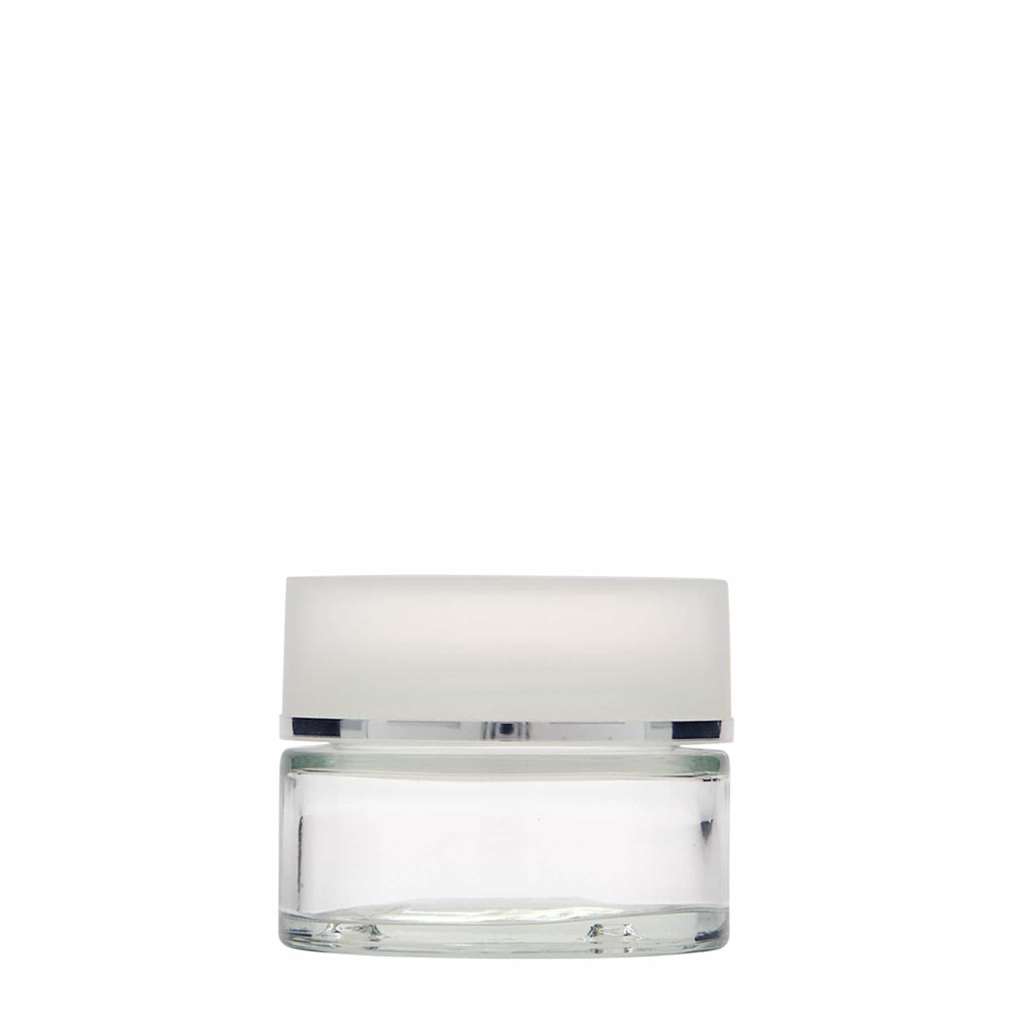 50 ml tégely 'Clear Edition', üveg, nyílás: csavarzár