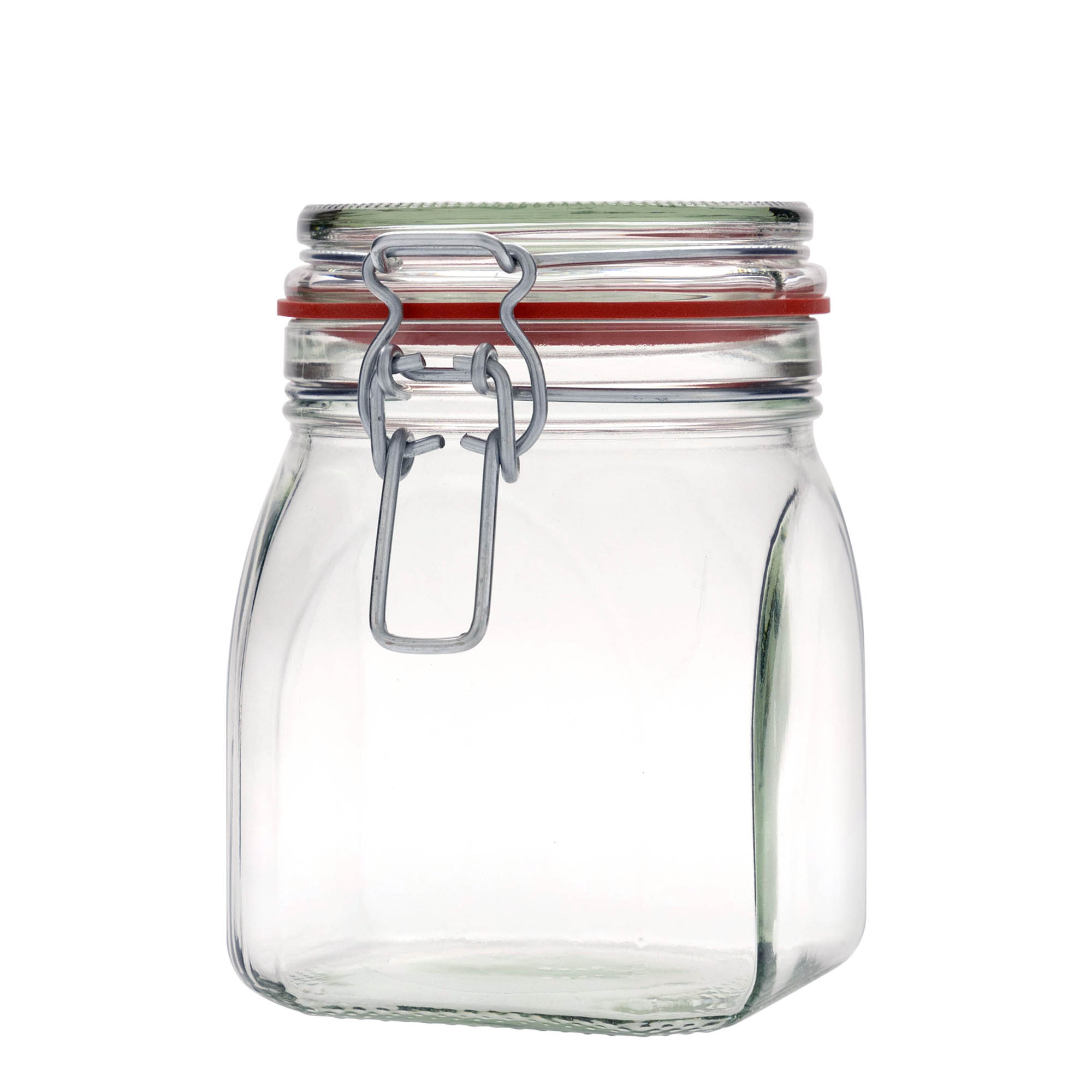 900 ml drótkapcsos üveg, négyzet alakú, nyílás: drótkapcsos zárás