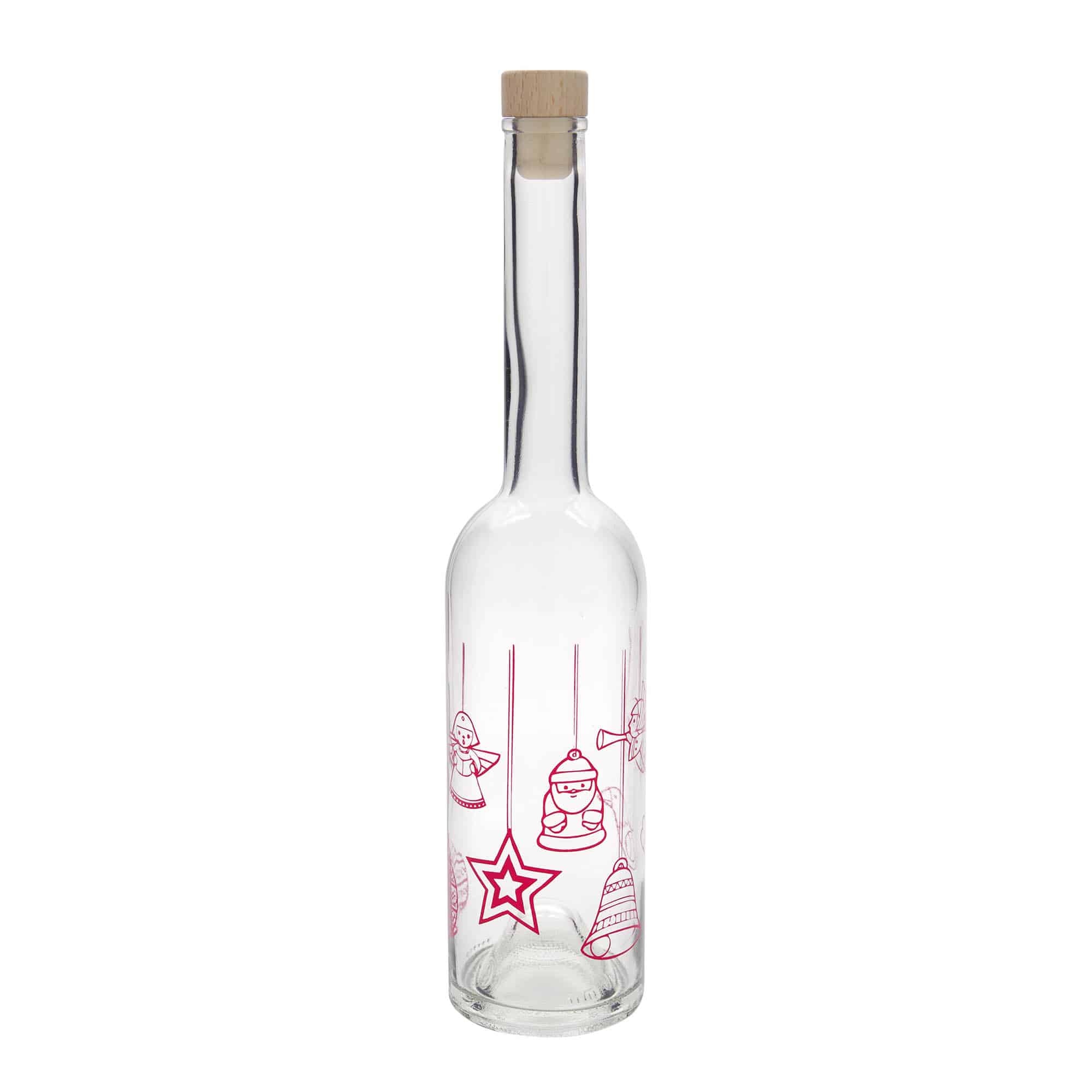 500 ml üvegpalack 'Opera', motívum: csillagok, nyílás: parafa