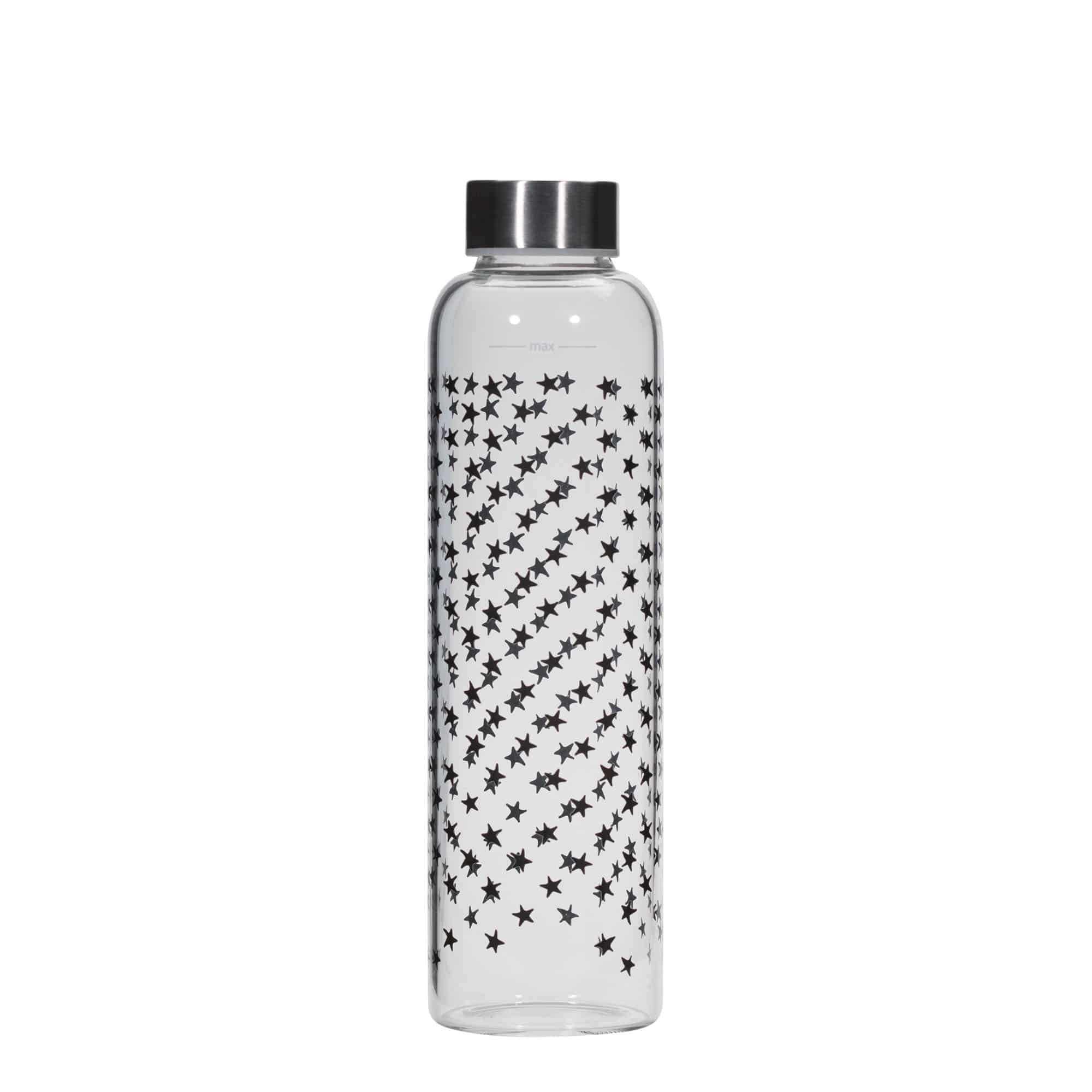 500 ml-es ivópalack, 'Perseus', motívum: Fekete csillagok, szájnyílás: csavaros kupak