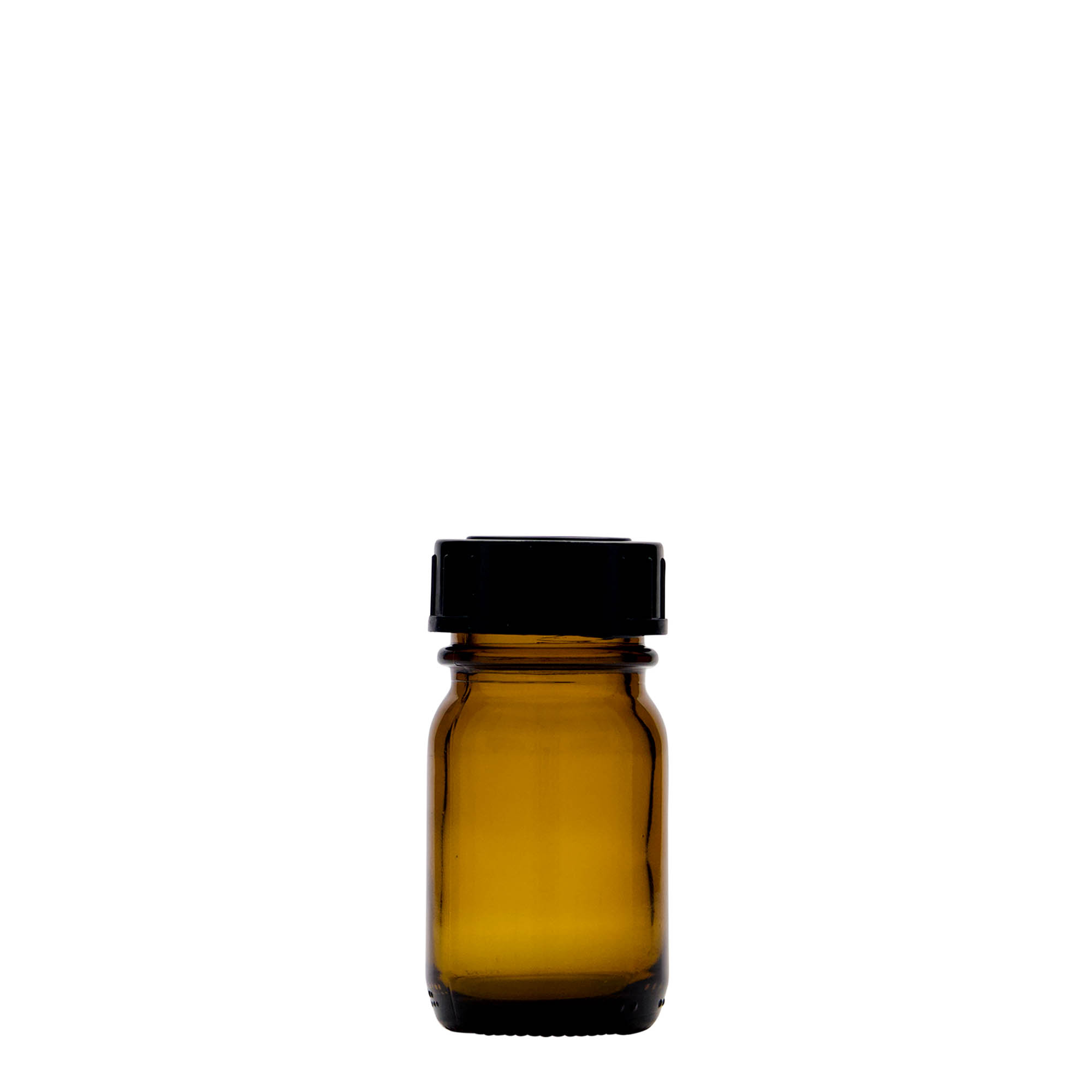 30 ml-es széles nyakú üveg, barna, szájnyílás: DIN 32