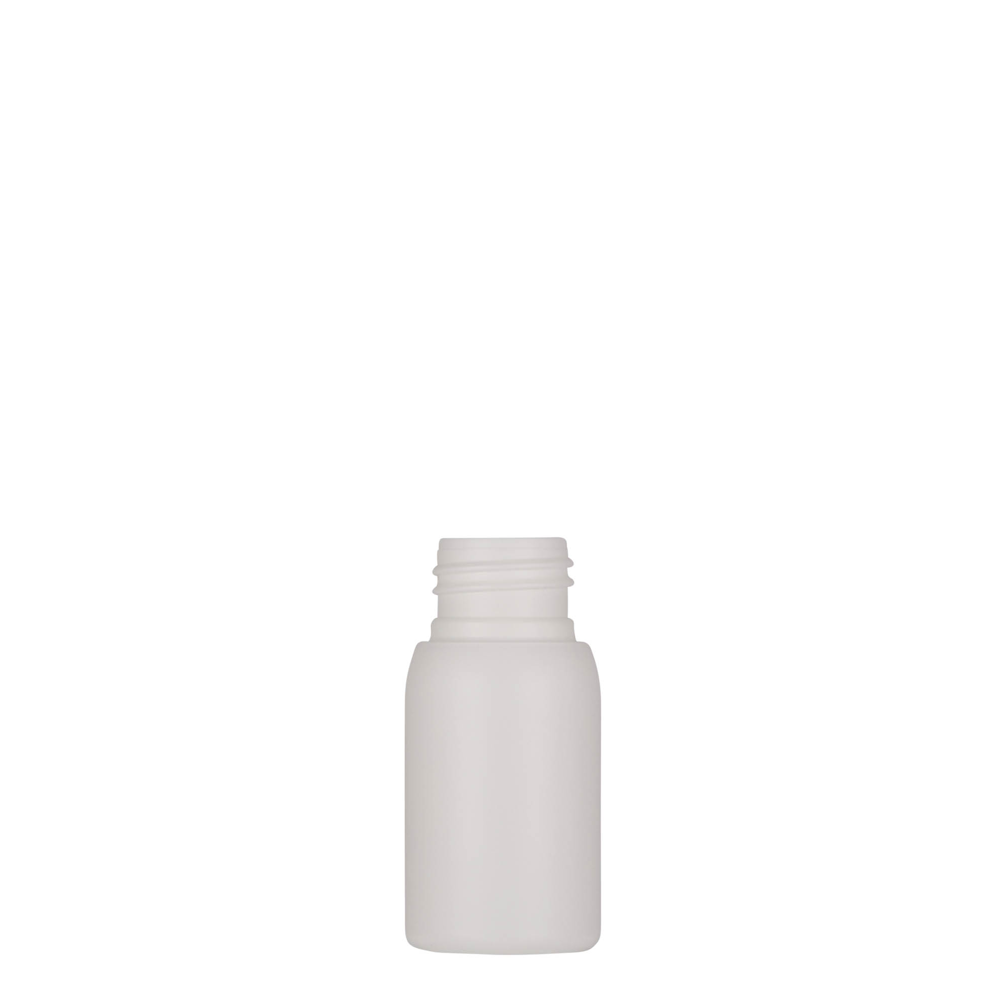 30 ml műanyag palack 'Tuffy', HDPE, fehér, nyakméret: 24/410