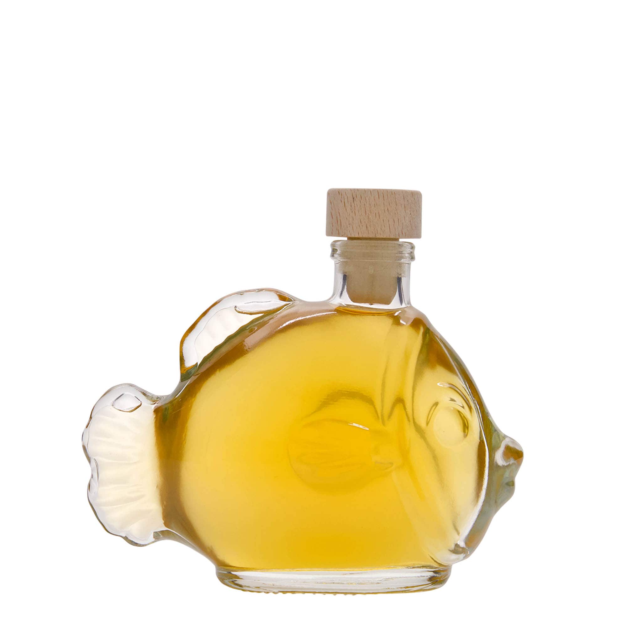 200 ml üvegpalack 'Hal', nyílás: parafa