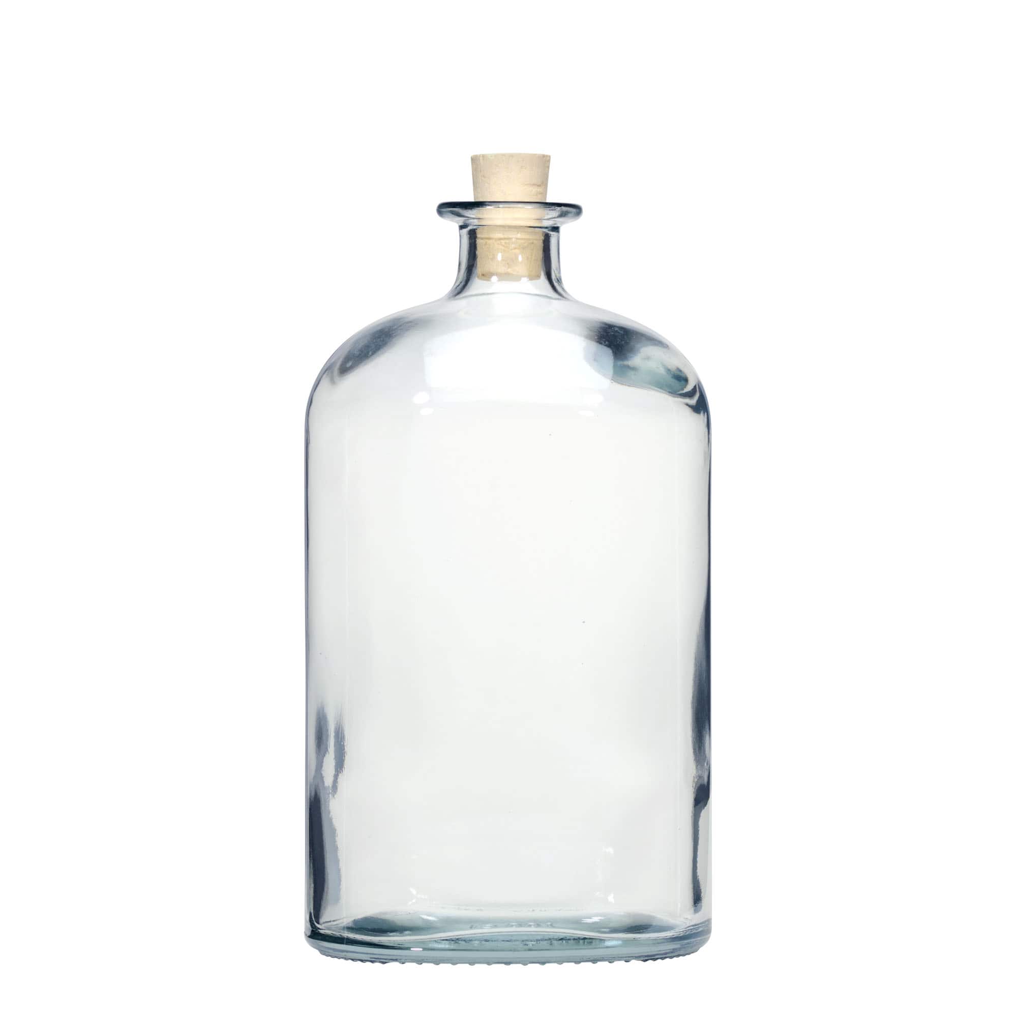 1.000 ml üvegpalack 'Dundee', ovális, nyílás: parafa
