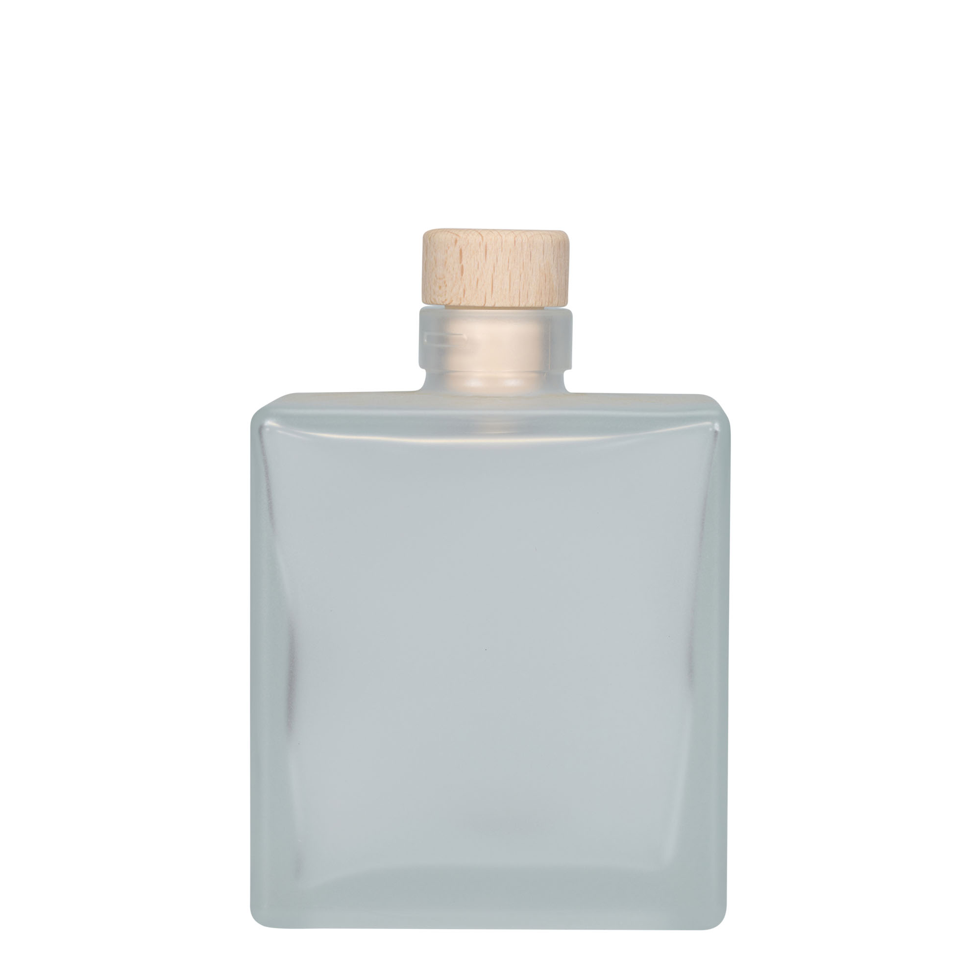 500 ml üveges palack 'Cube', négyzet alakú, jeges hatású, nyílás: parafa dugó 500 ml üveges palack 'Cube', négyzet alakú, jeges hatású, nyílás: parafa dugó
