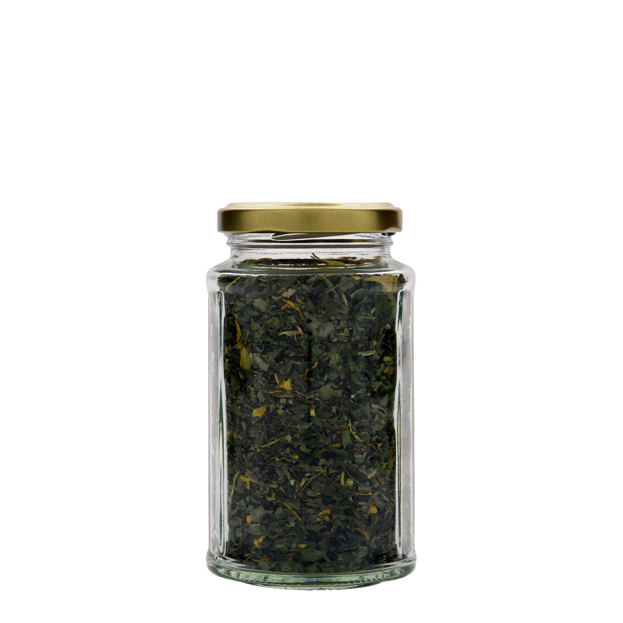 288 ml hatszögletű üveg, tizenkétszögű, nyílás: csavarzár (TO 58)