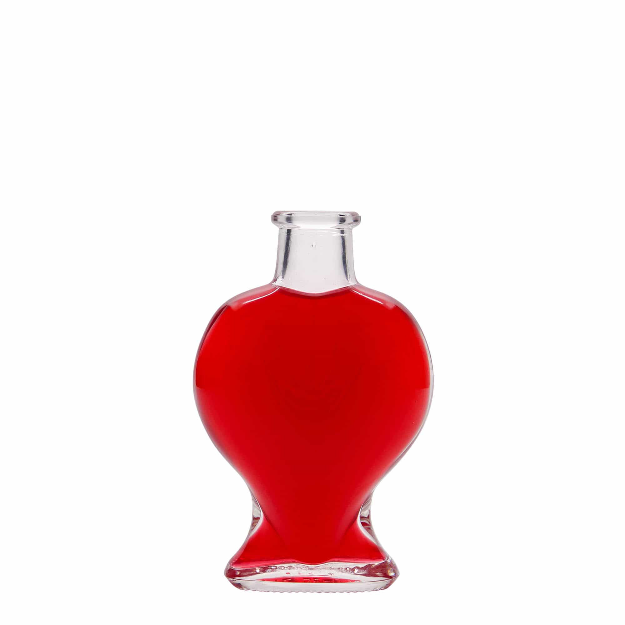 100 ml üvegpalack 'Szív', nyak: parafa